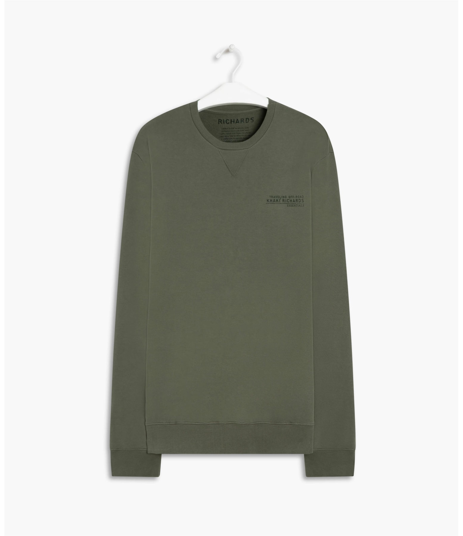 Blusao Moletom Khaki Essentials Verde Escuro