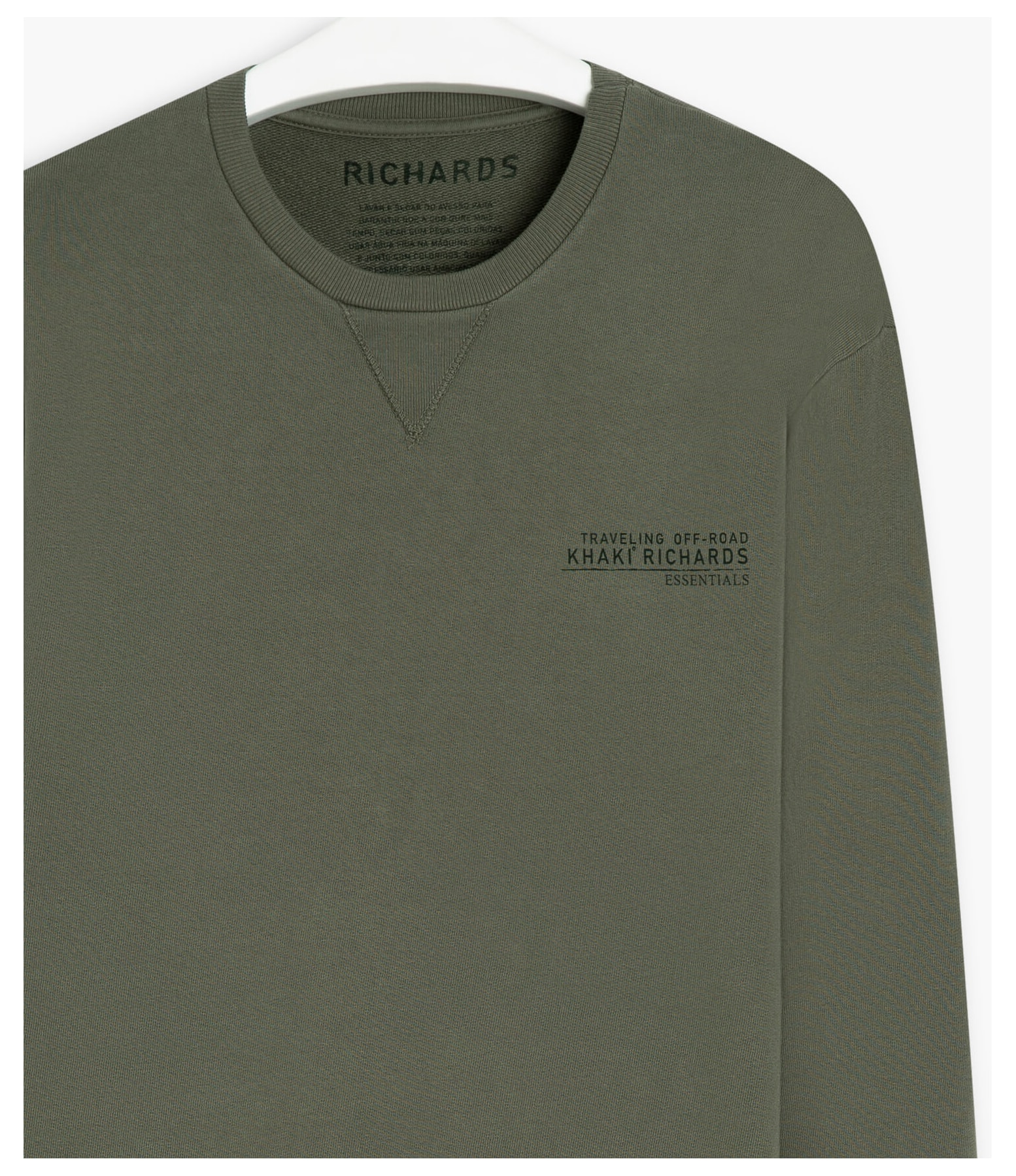 Blusao Moletom Khaki Essentials Verde Escuro