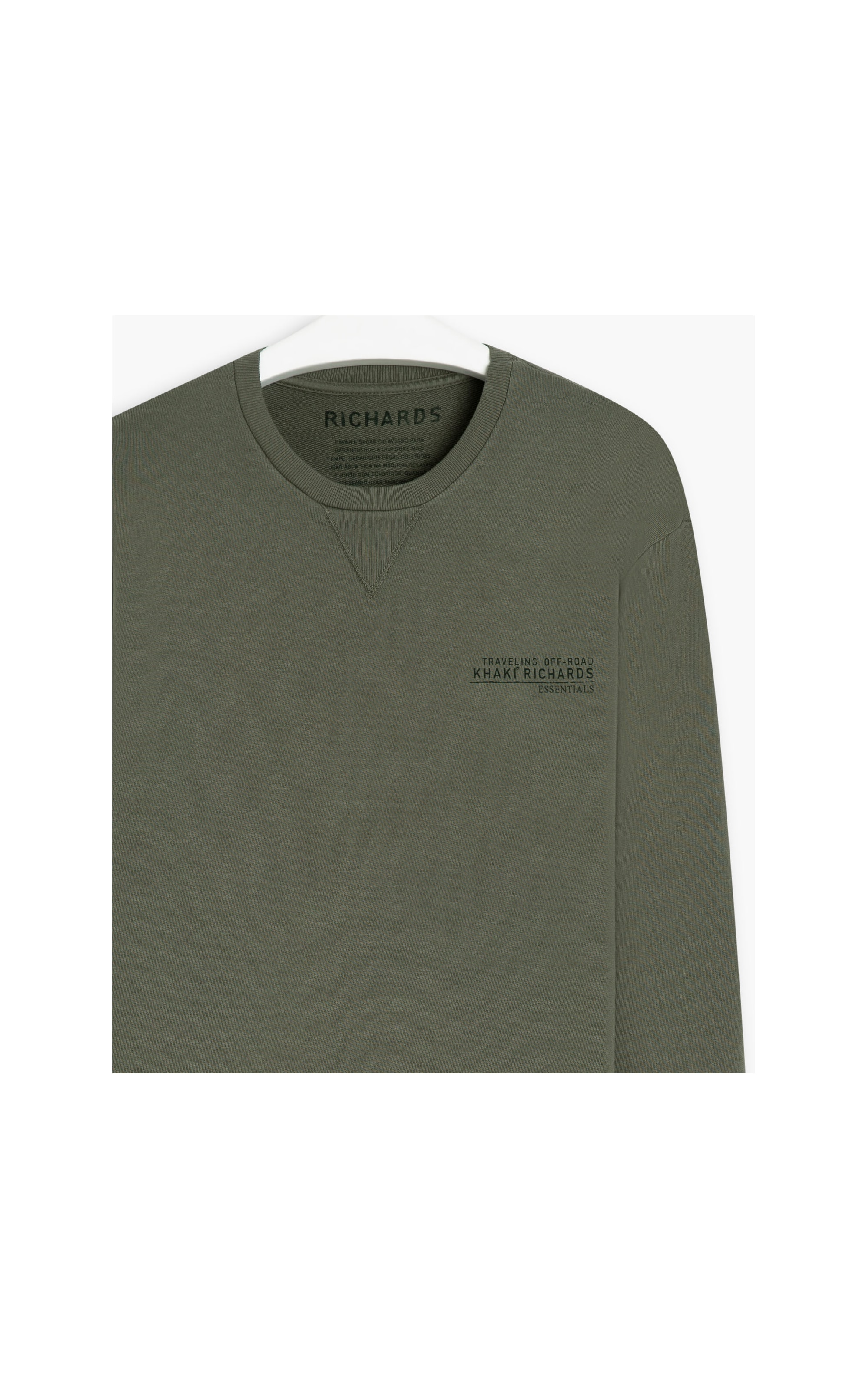 Blusao Moletom Khaki Essentials Verde Escuro