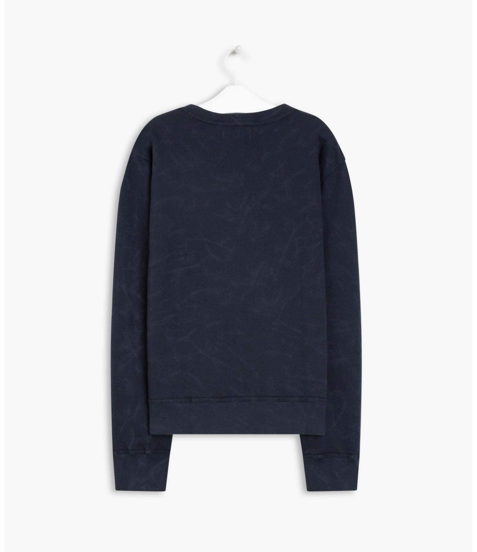 Blusao Moletom Washed Dark Navy