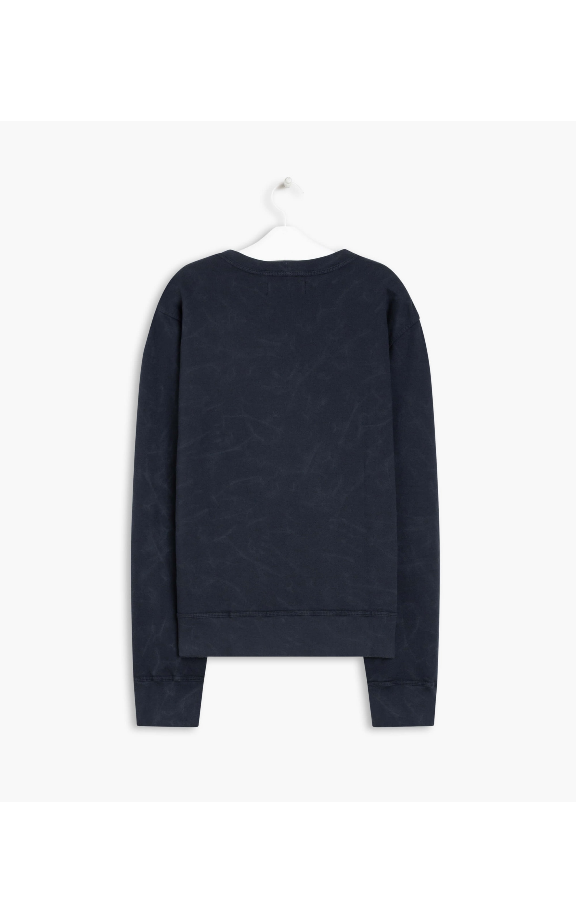 Blusao Moletom Washed Dark Navy