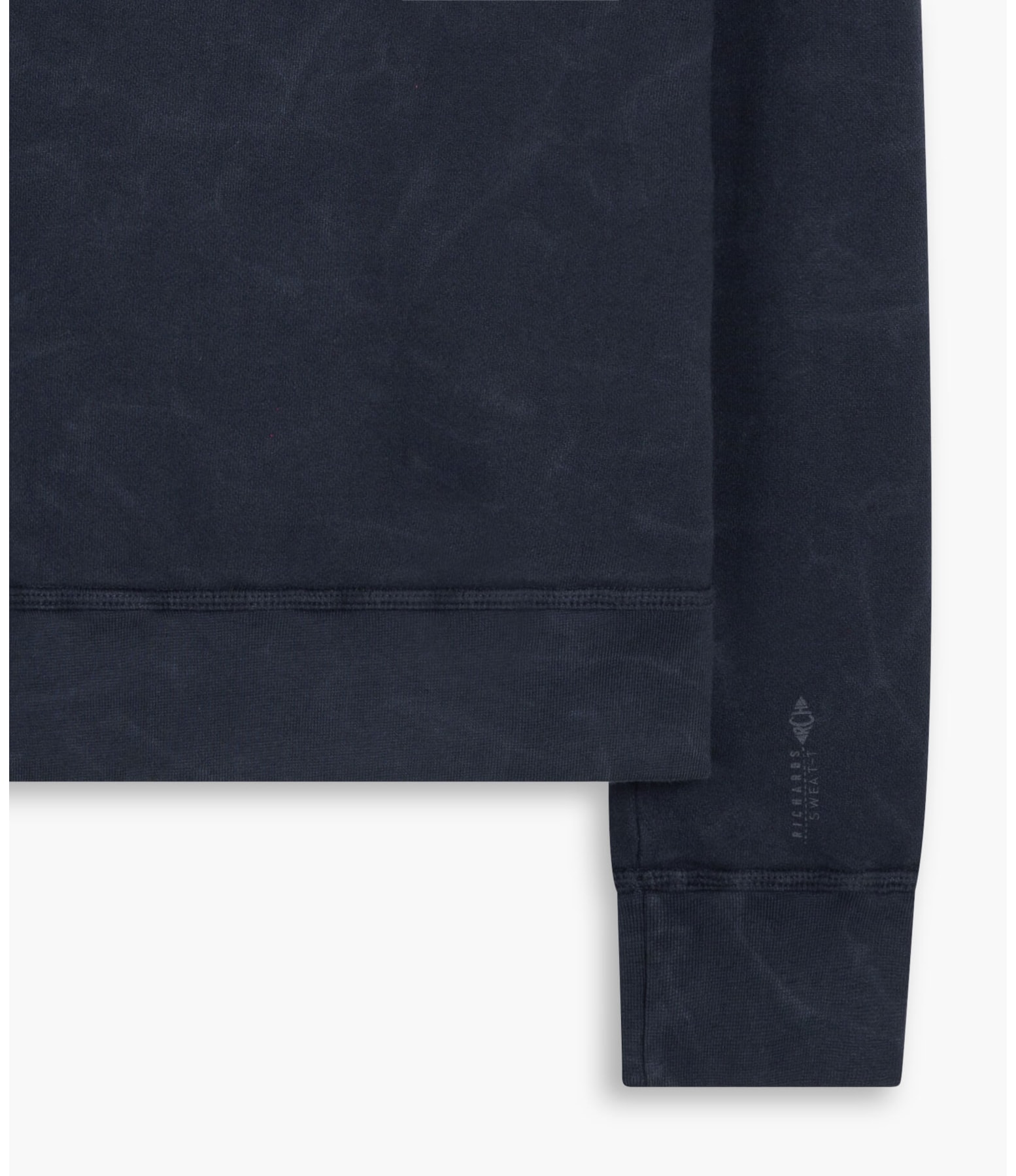 Blusao Moletom Washed Dark Navy