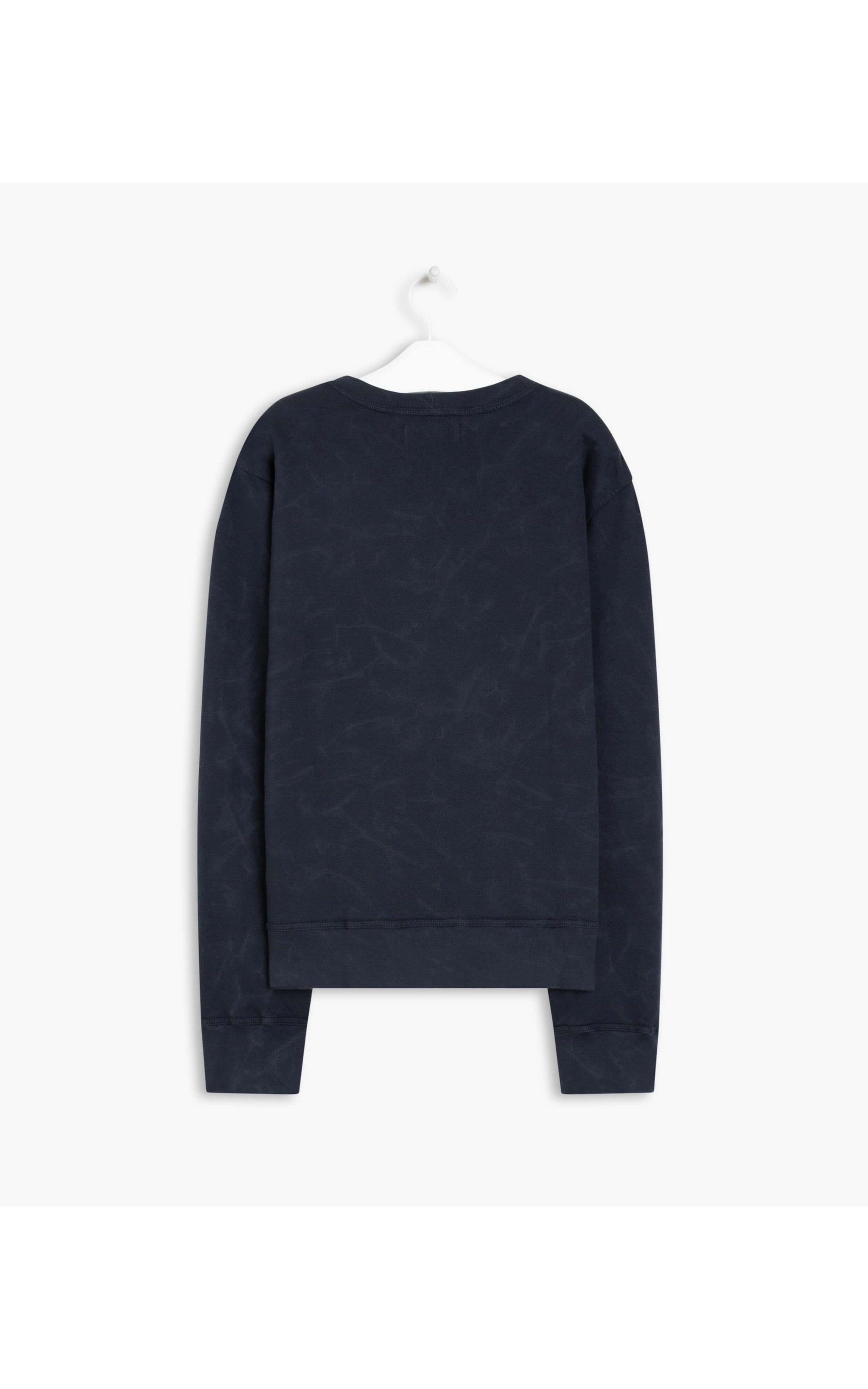 Blusao Moletom Washed Dark Navy