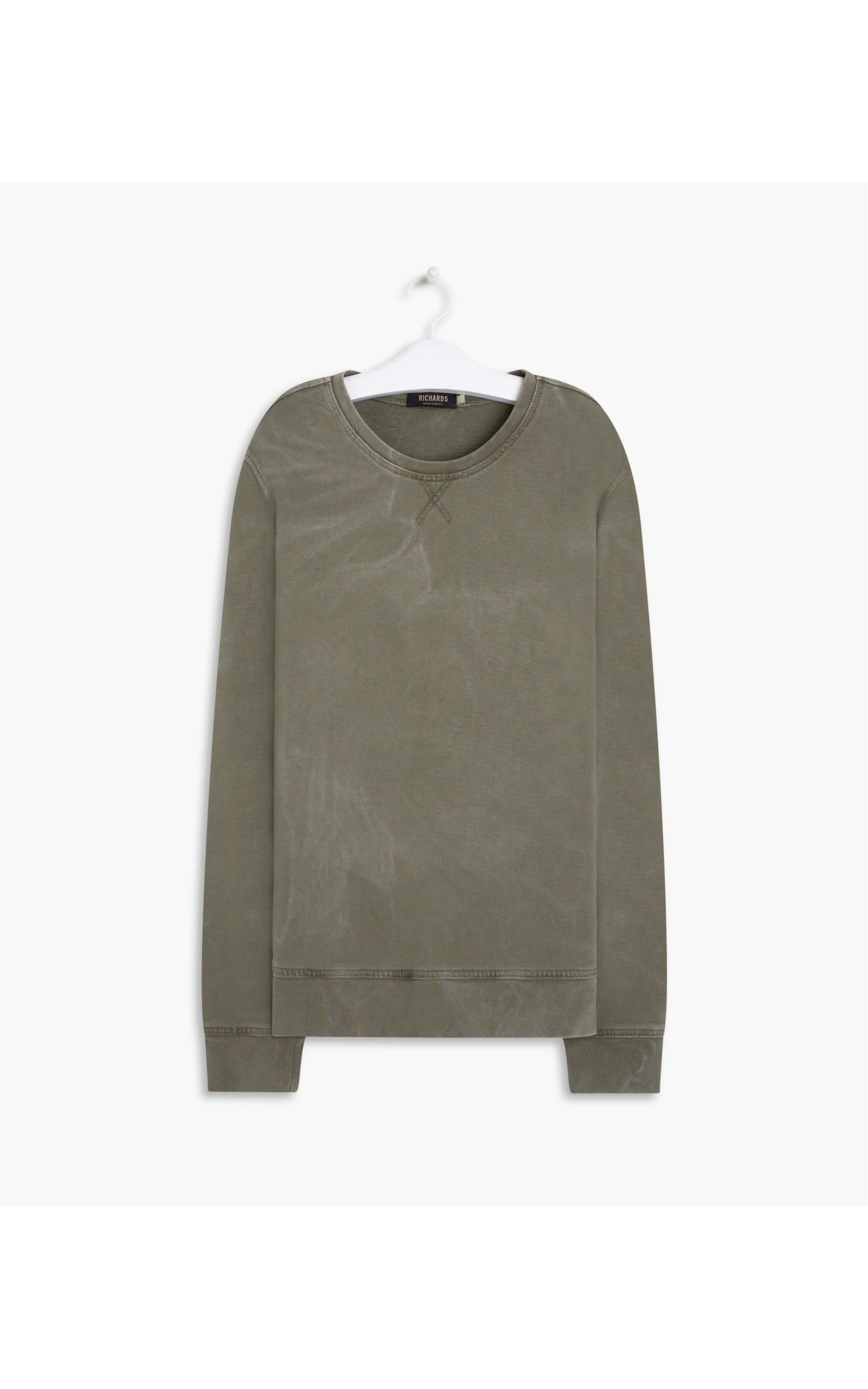 Blusao Moletom Washed Verde Militar