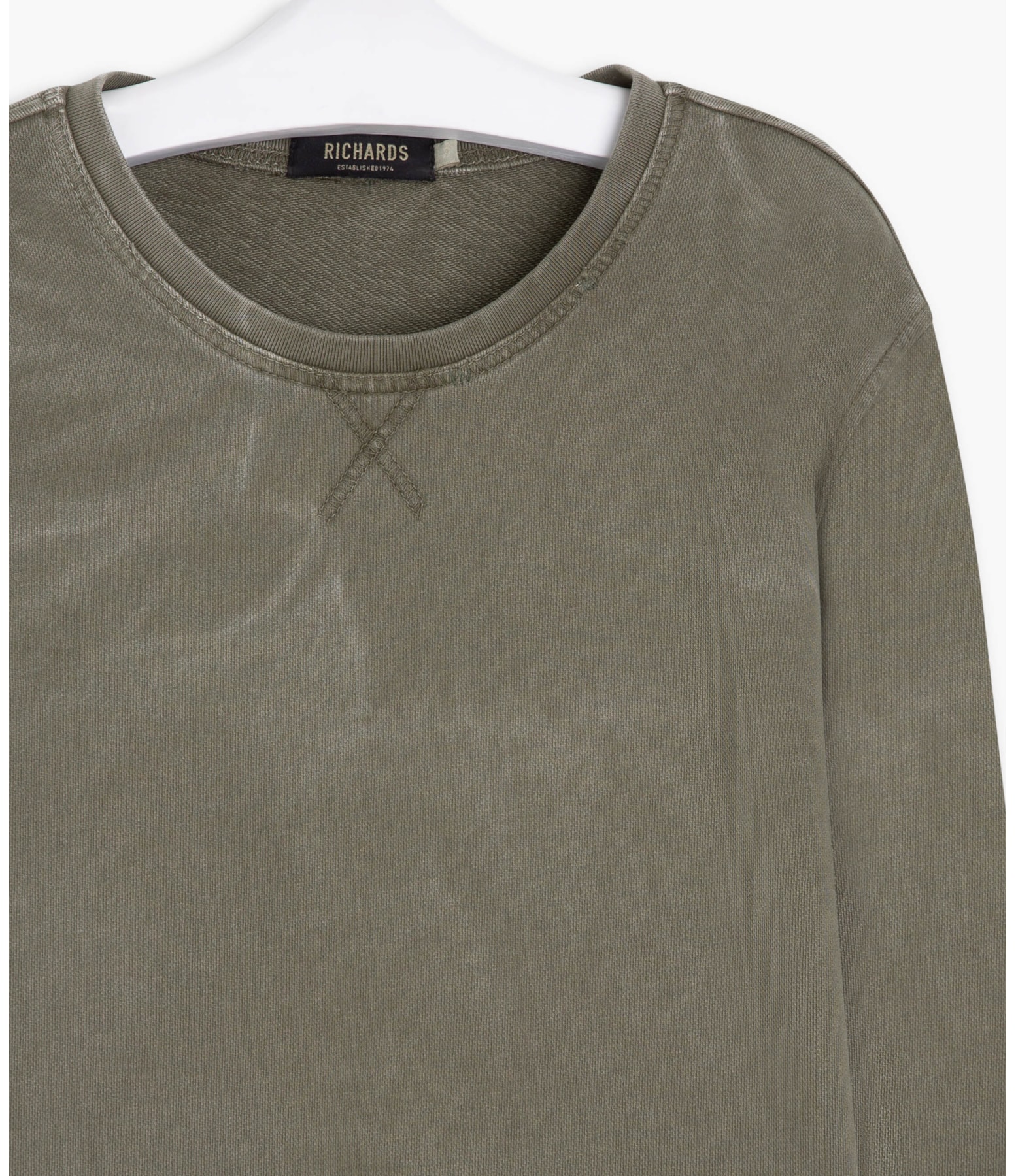 Blusao Moletom Washed Verde Militar