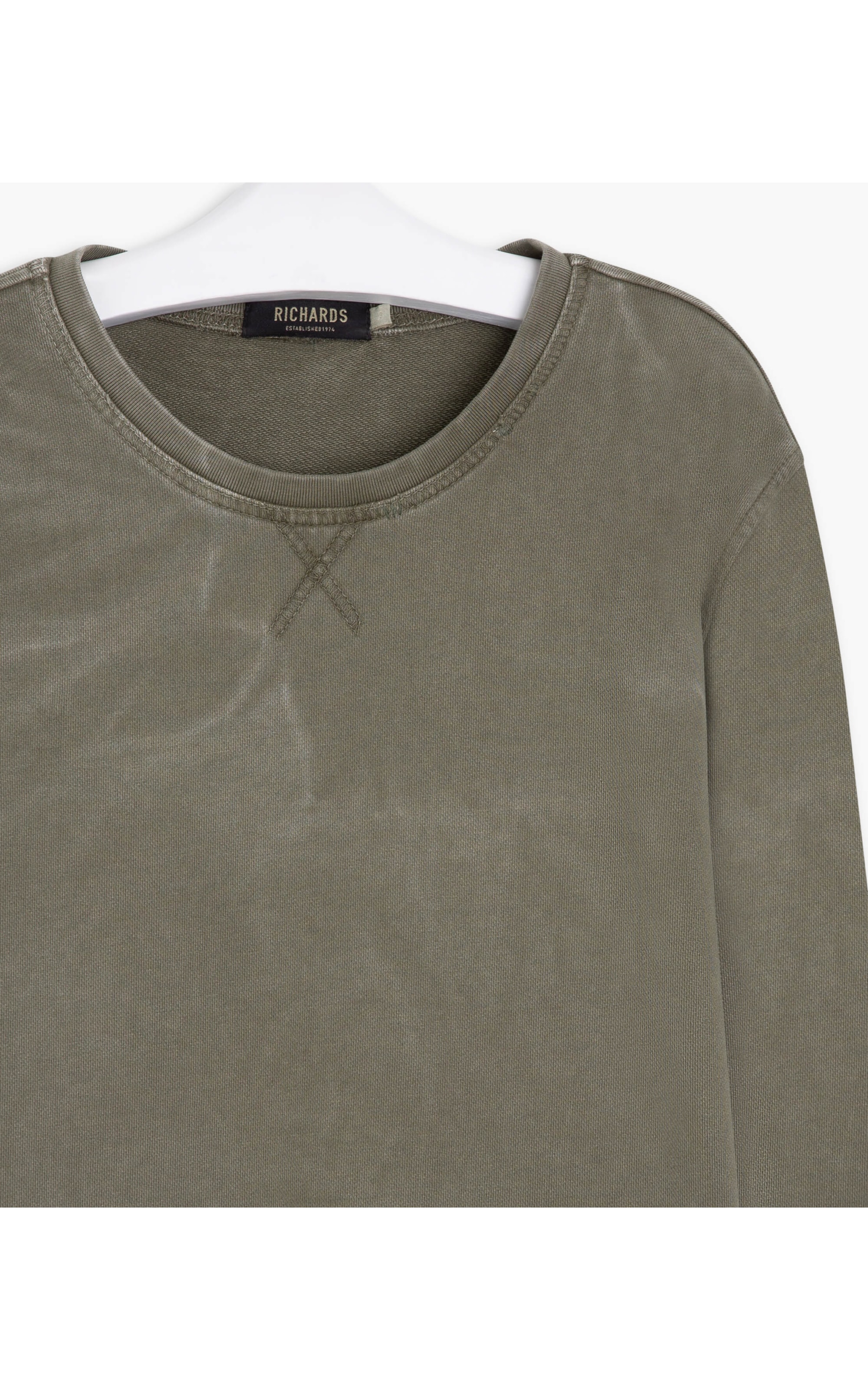 Blusao Moletom Washed Verde Militar
