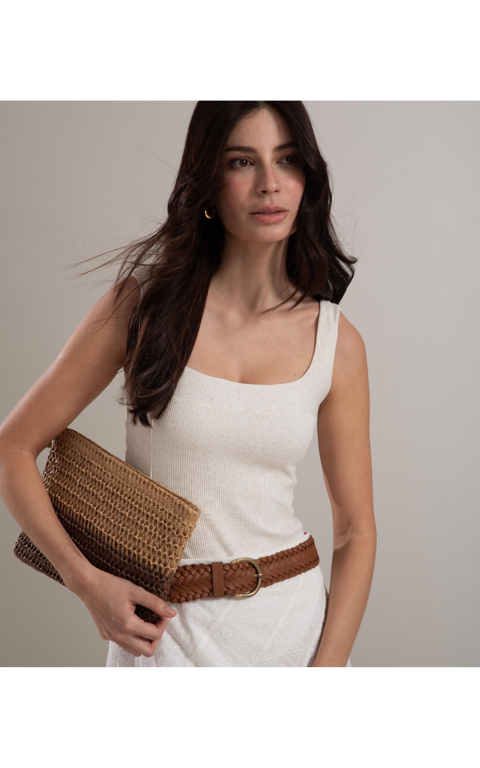 Body Linho Cica Canelado Natural