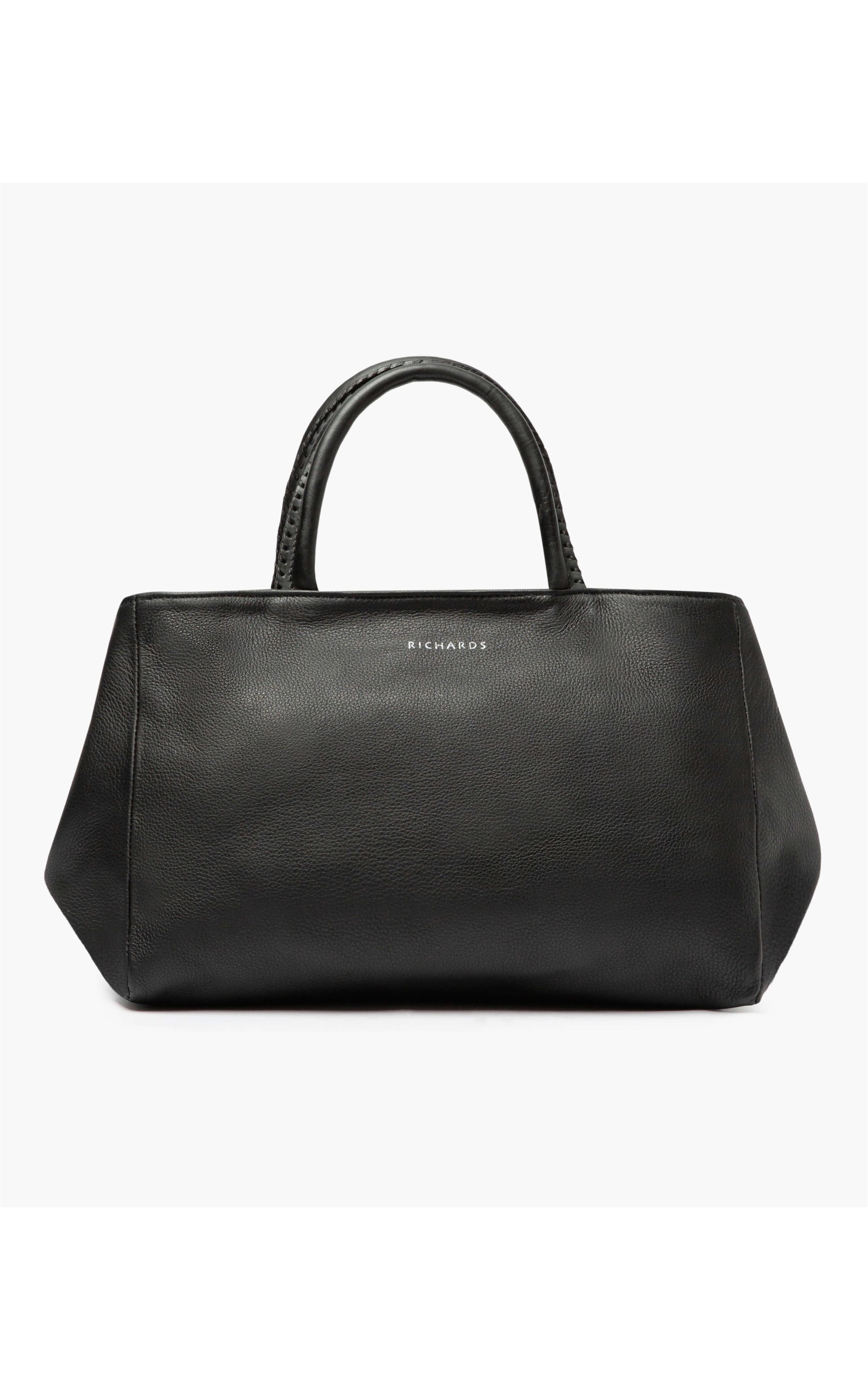 Bolsa Media Costura Manual Preto