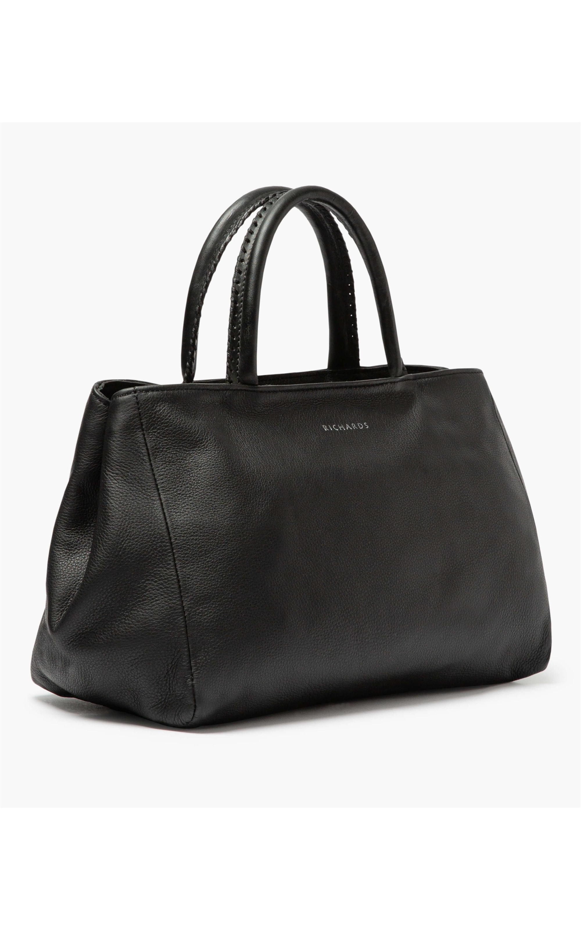 Bolsa Media Costura Manual Preto