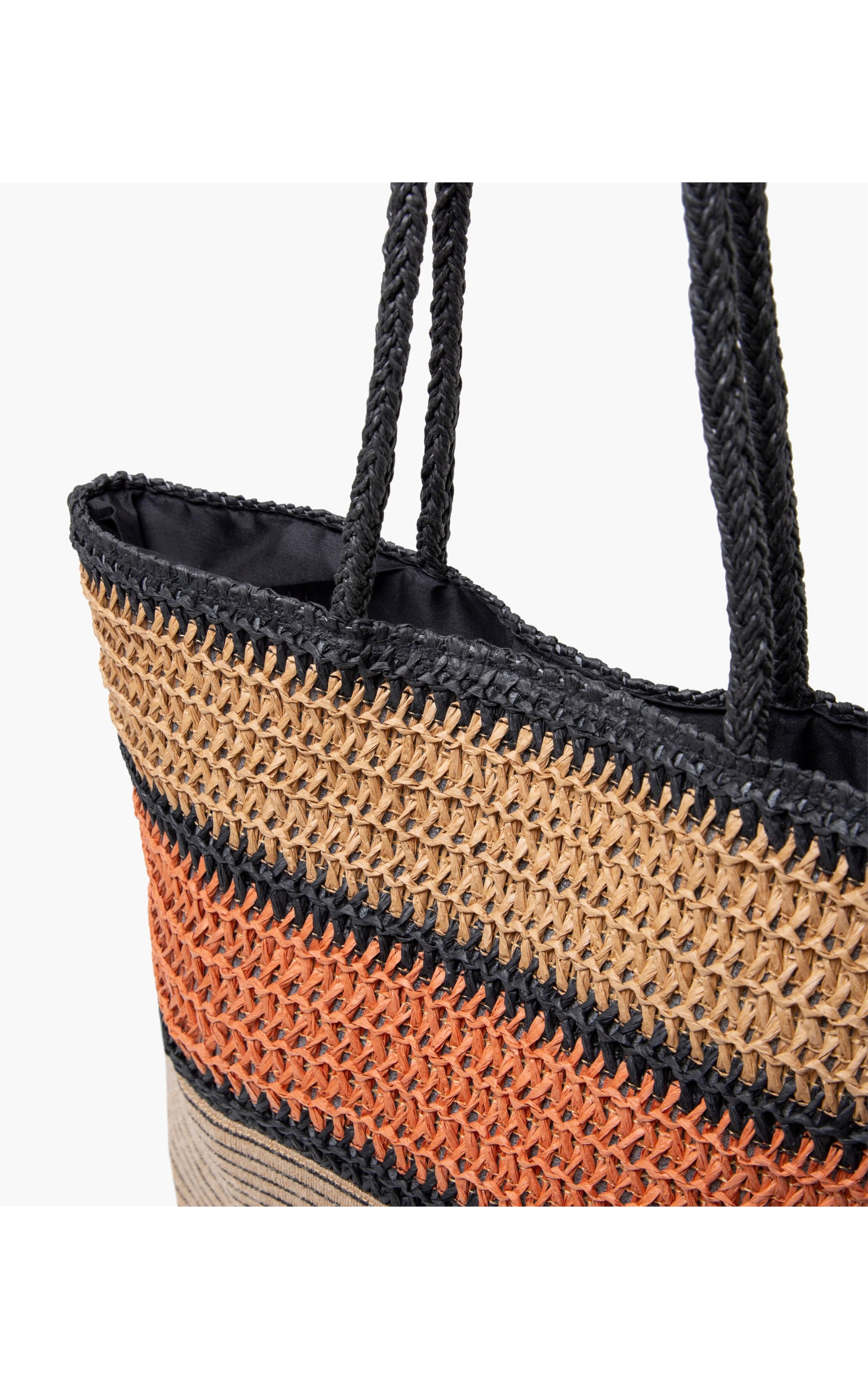 Bolsa Palha Tricolor Areia