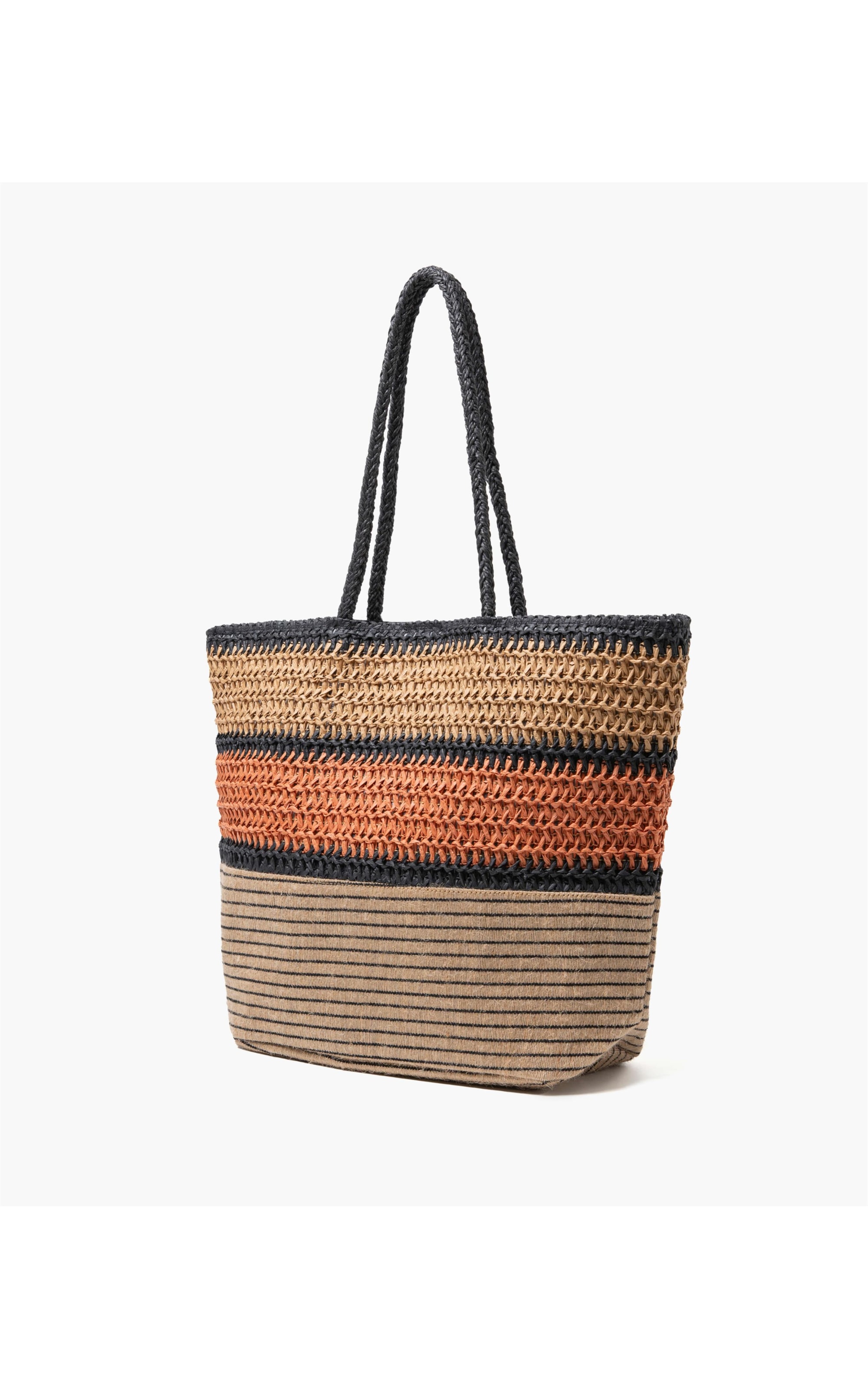 Bolsa Palha Tricolor Areia