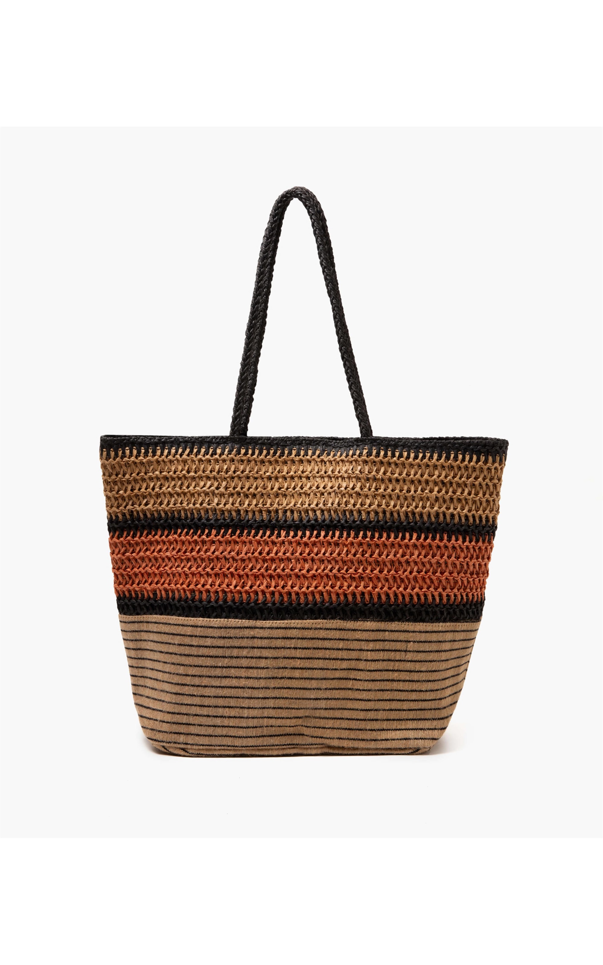 Bolsa Palha Tricolor  Vermelho