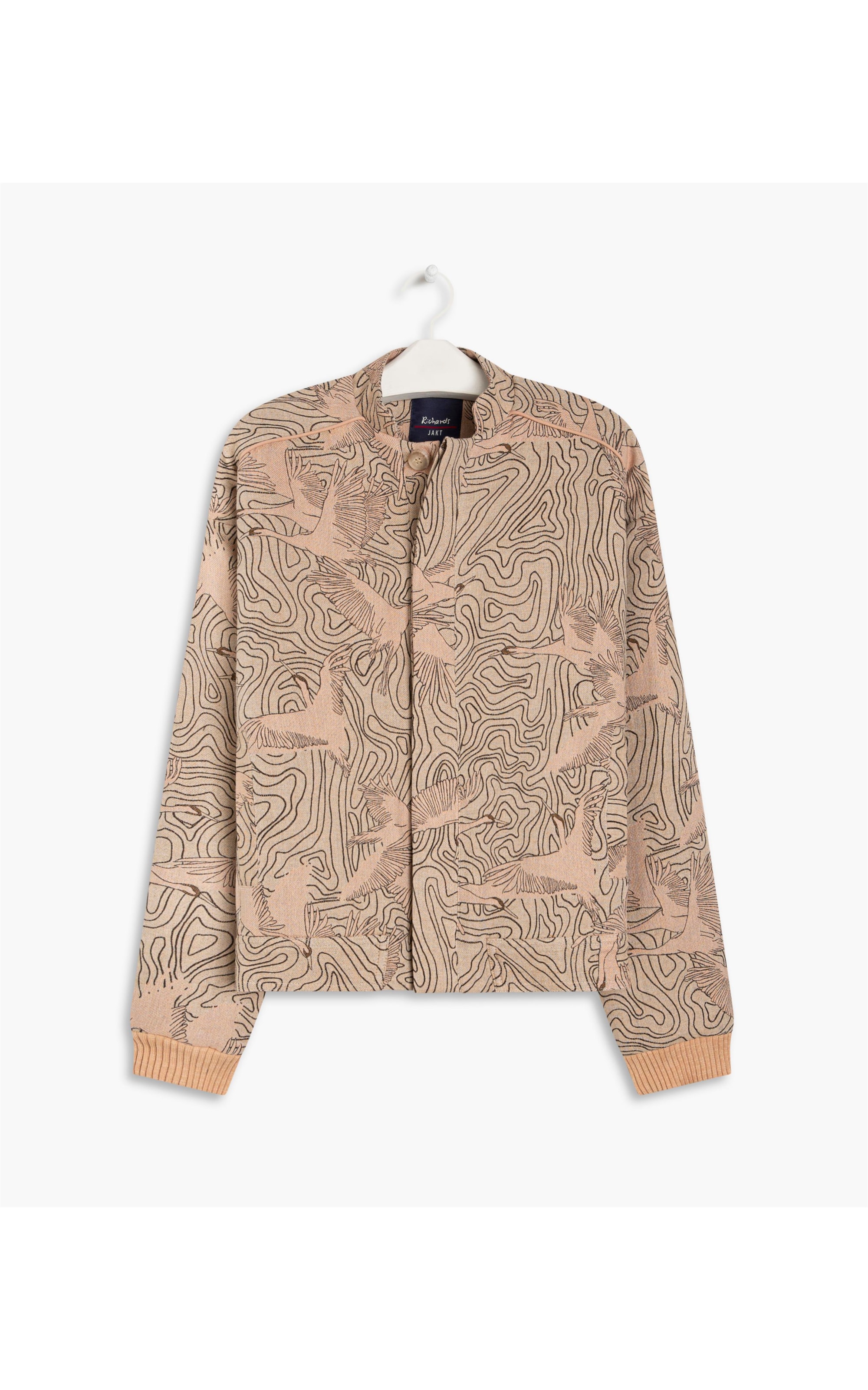 Bomber Akemi Jacquard Grou Areia
