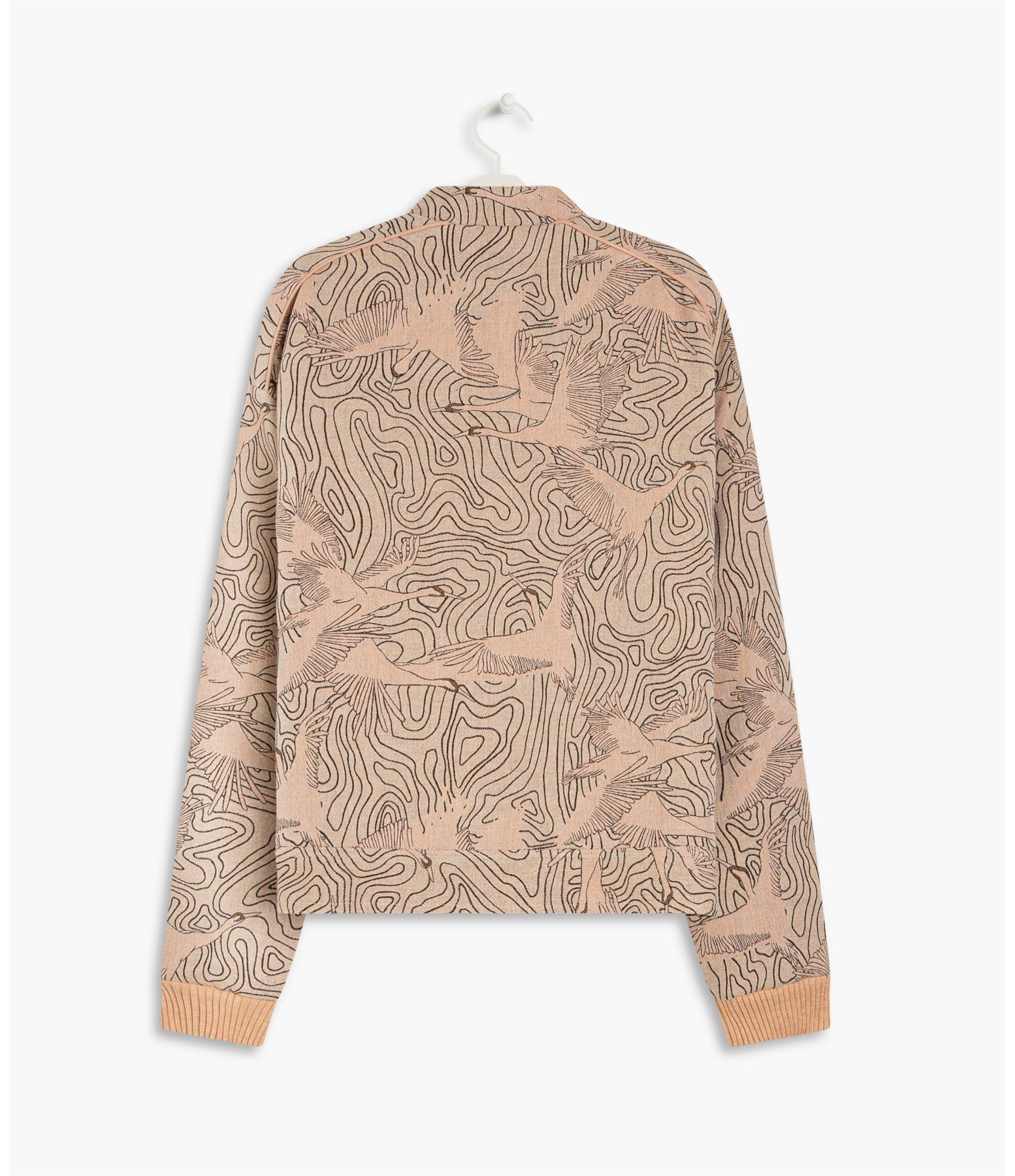 Bomber Akemi Jacquard Grou Areia