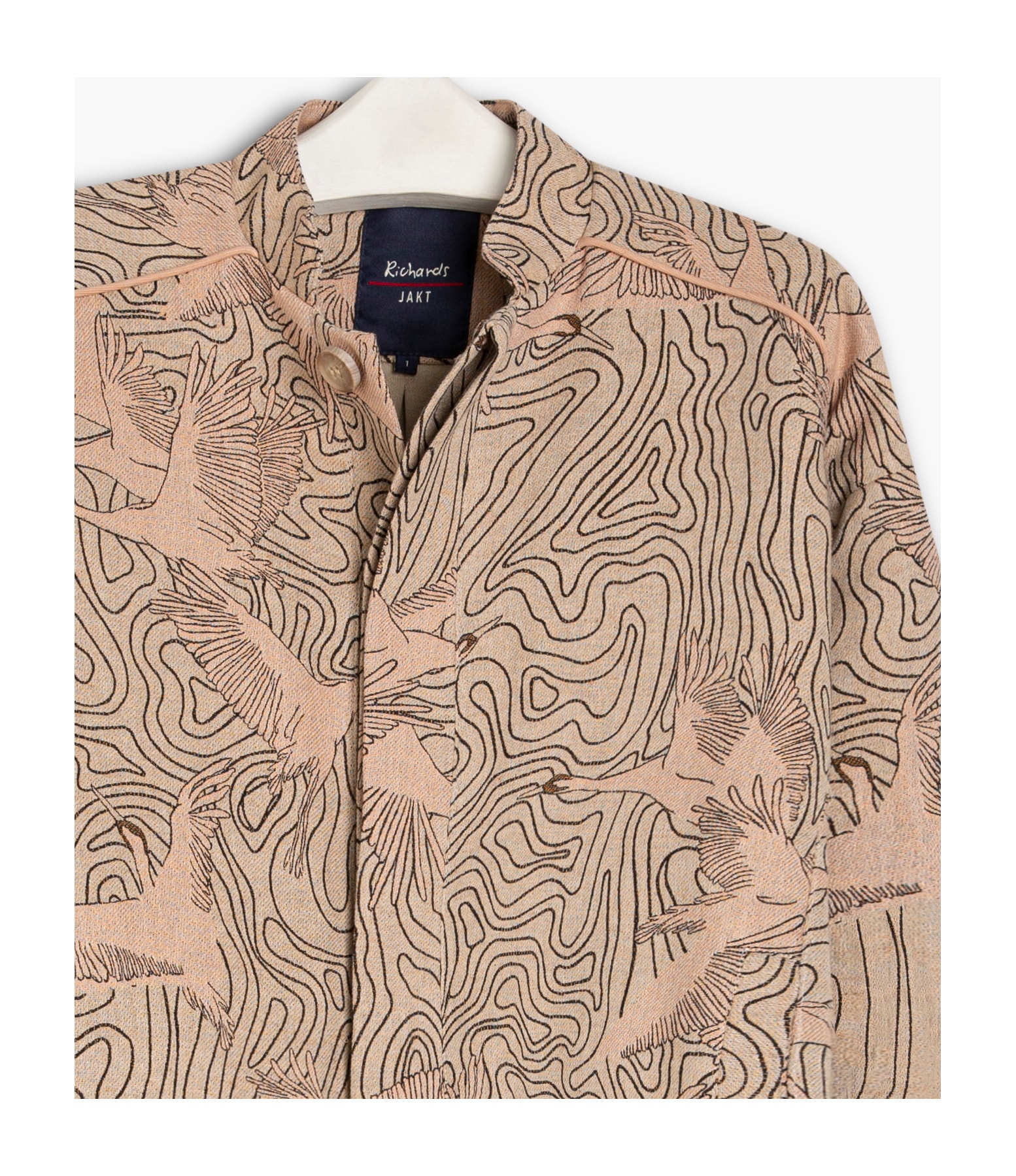 Bomber Akemi Jacquard Grou Areia