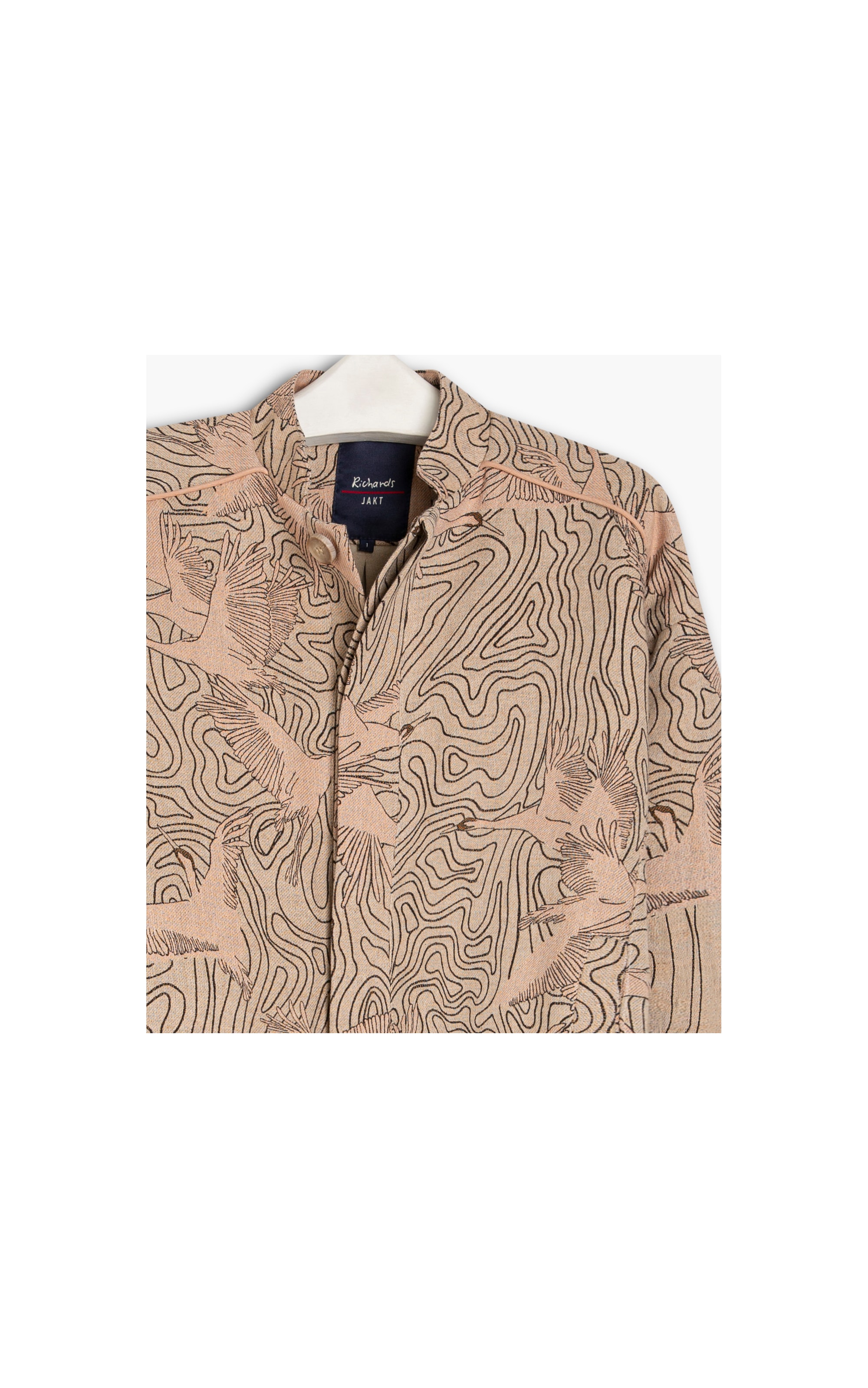 Bomber Akemi Jacquard Grou Areia