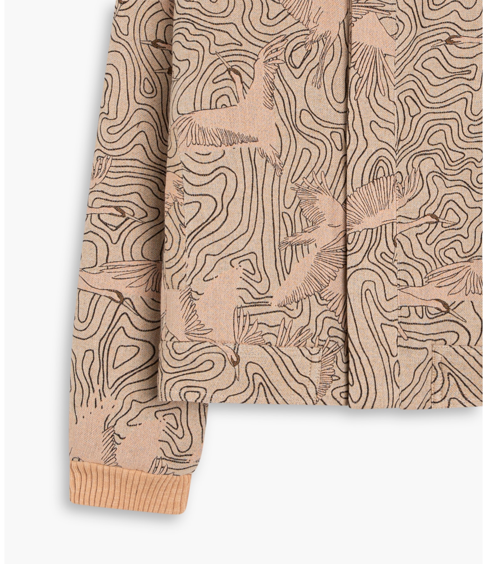Bomber Akemi Jacquard Grou Areia