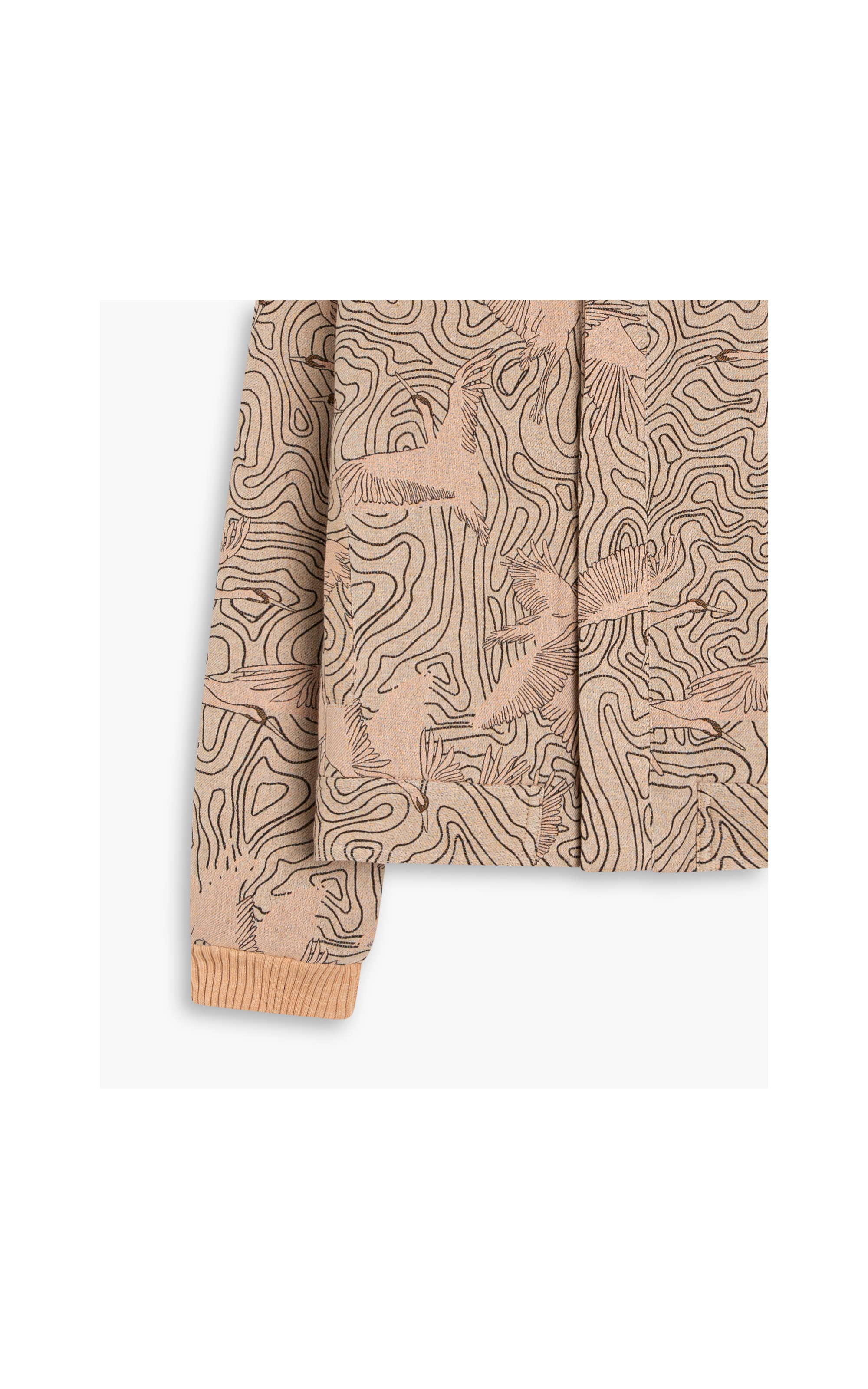 Bomber Akemi Jacquard Grou Areia
