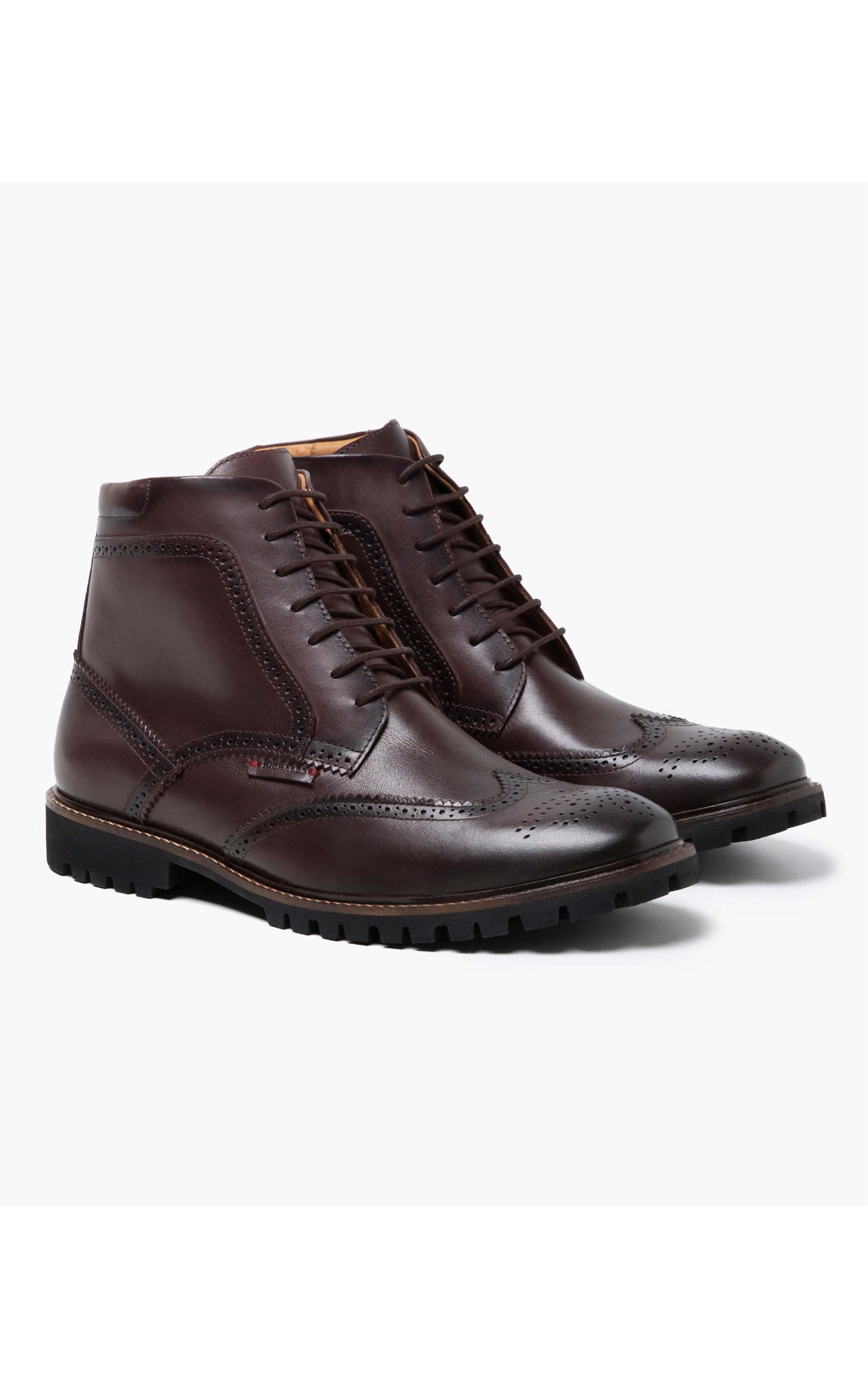 Bota Brogue Marrom Escuro