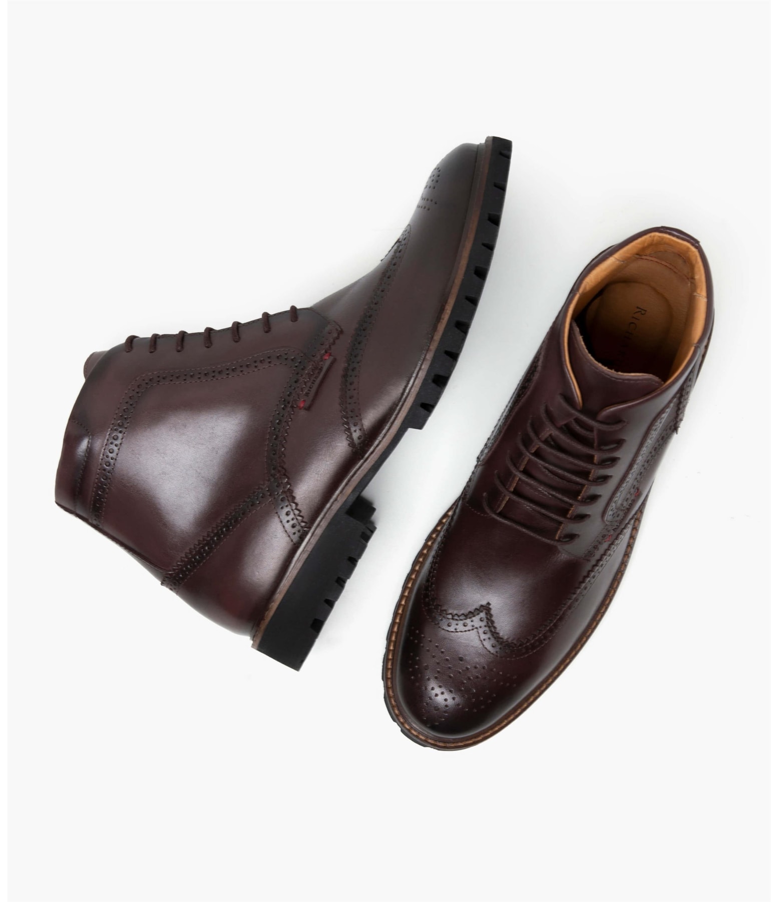 Bota Brogue Marrom Escuro
