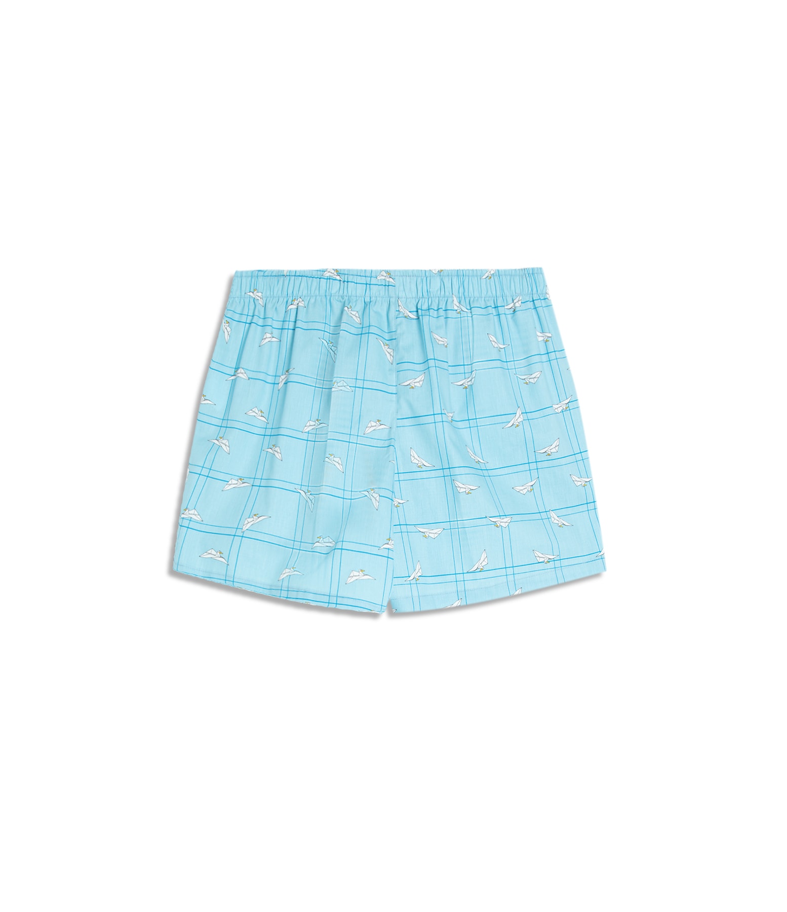 Boxer Algodao Bird Azul Claro
