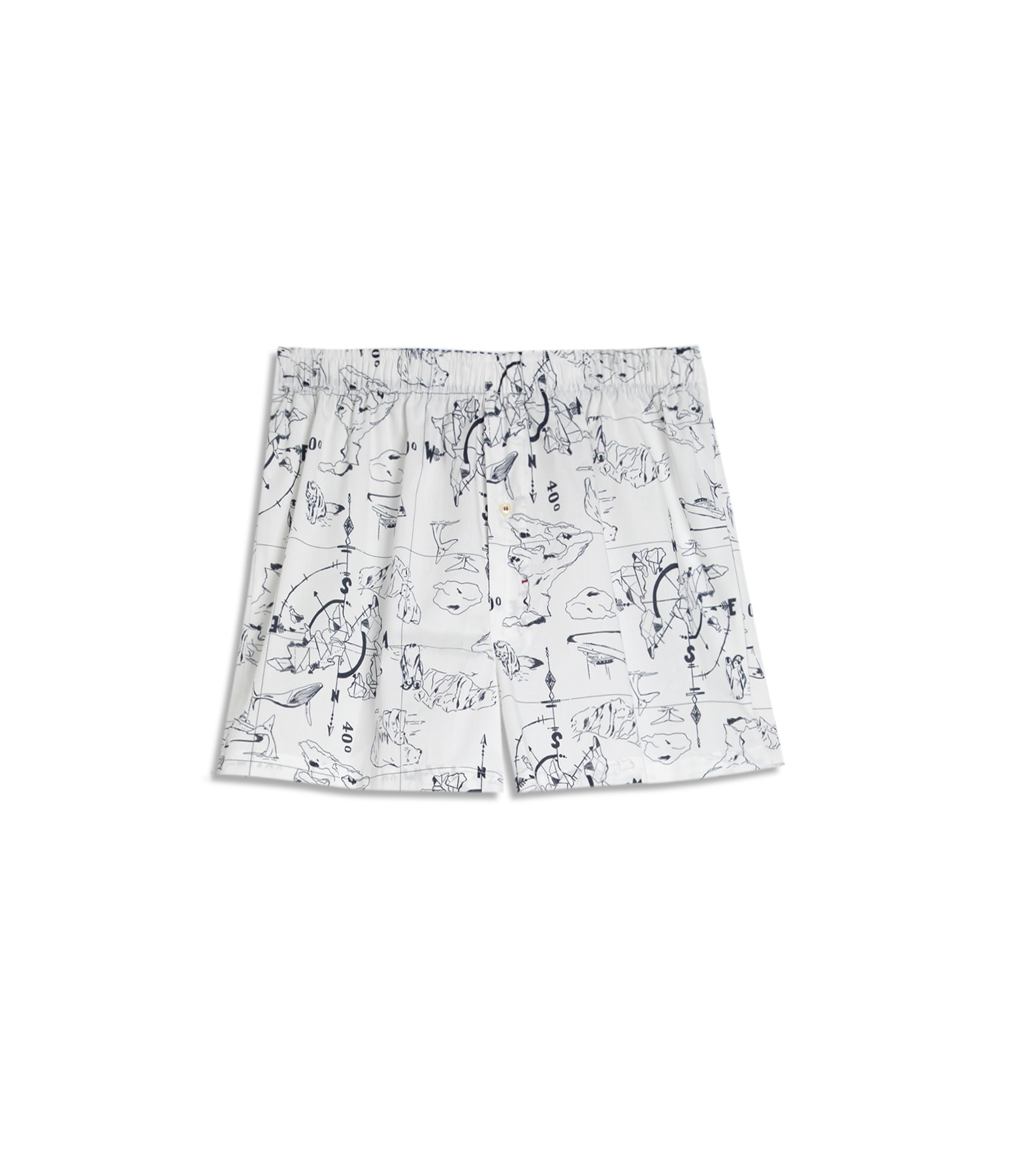 Boxer Algodao Boat Branco