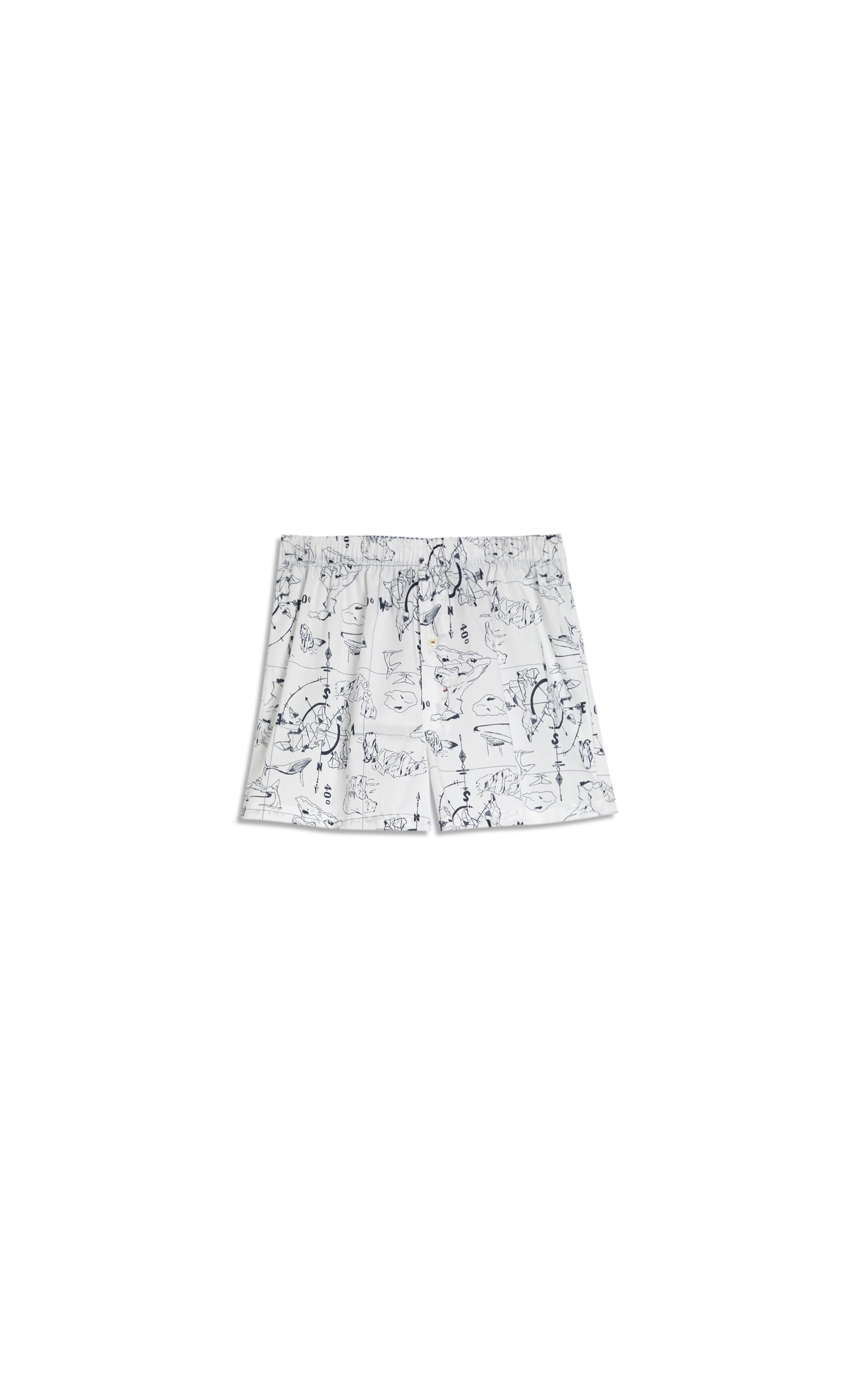 Boxer Algodao Boat Branco