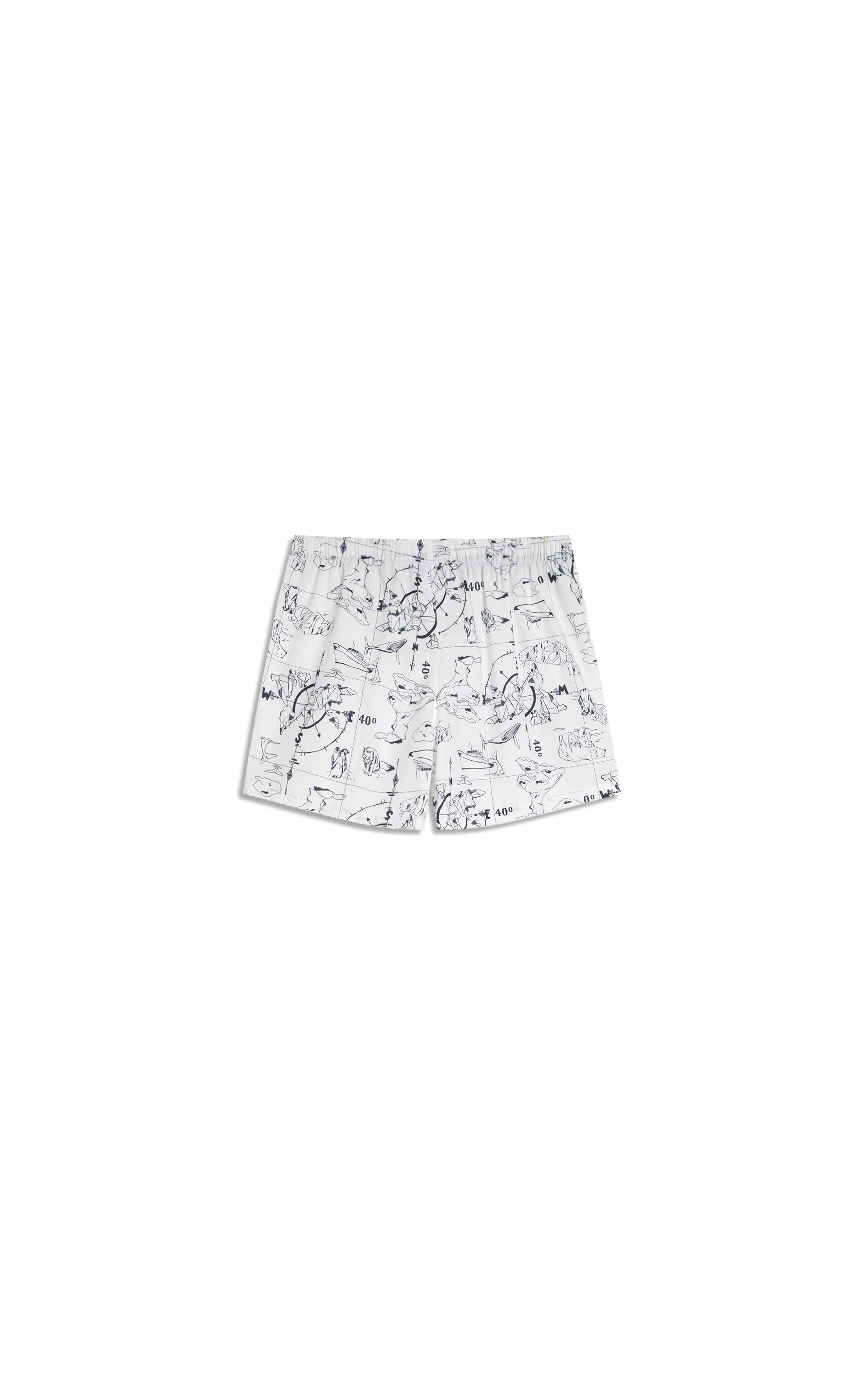 Boxer Algodao Boat Branco