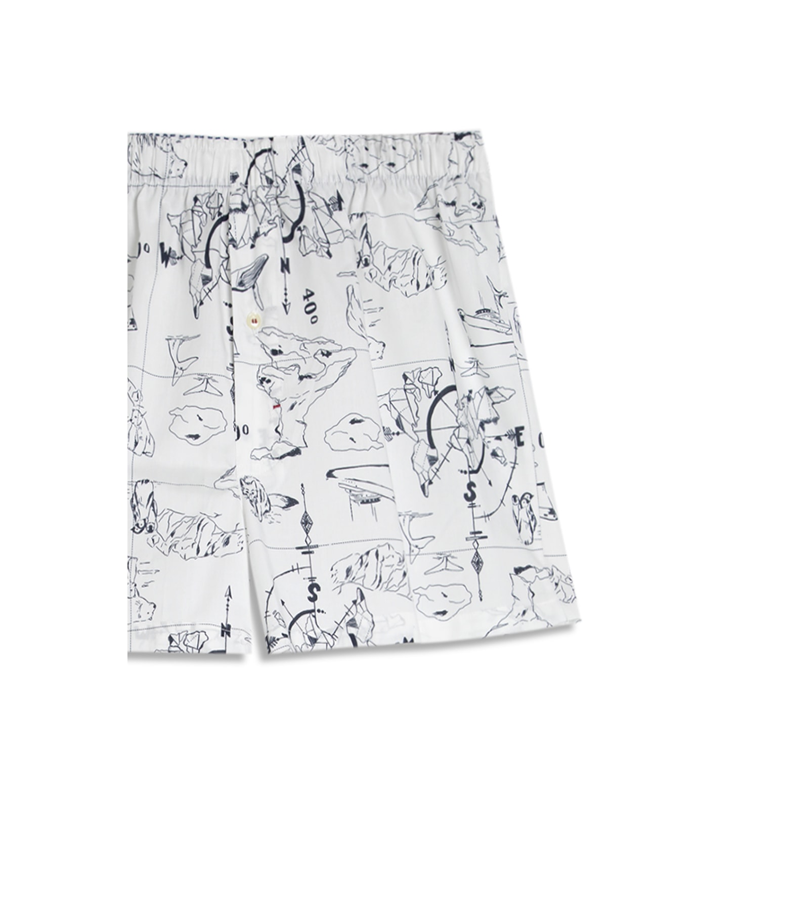 Boxer Algodao Boat Branco