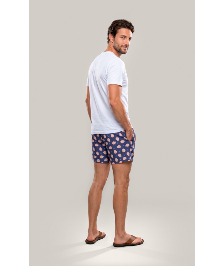 Boxer Algodao Caprese Marinho