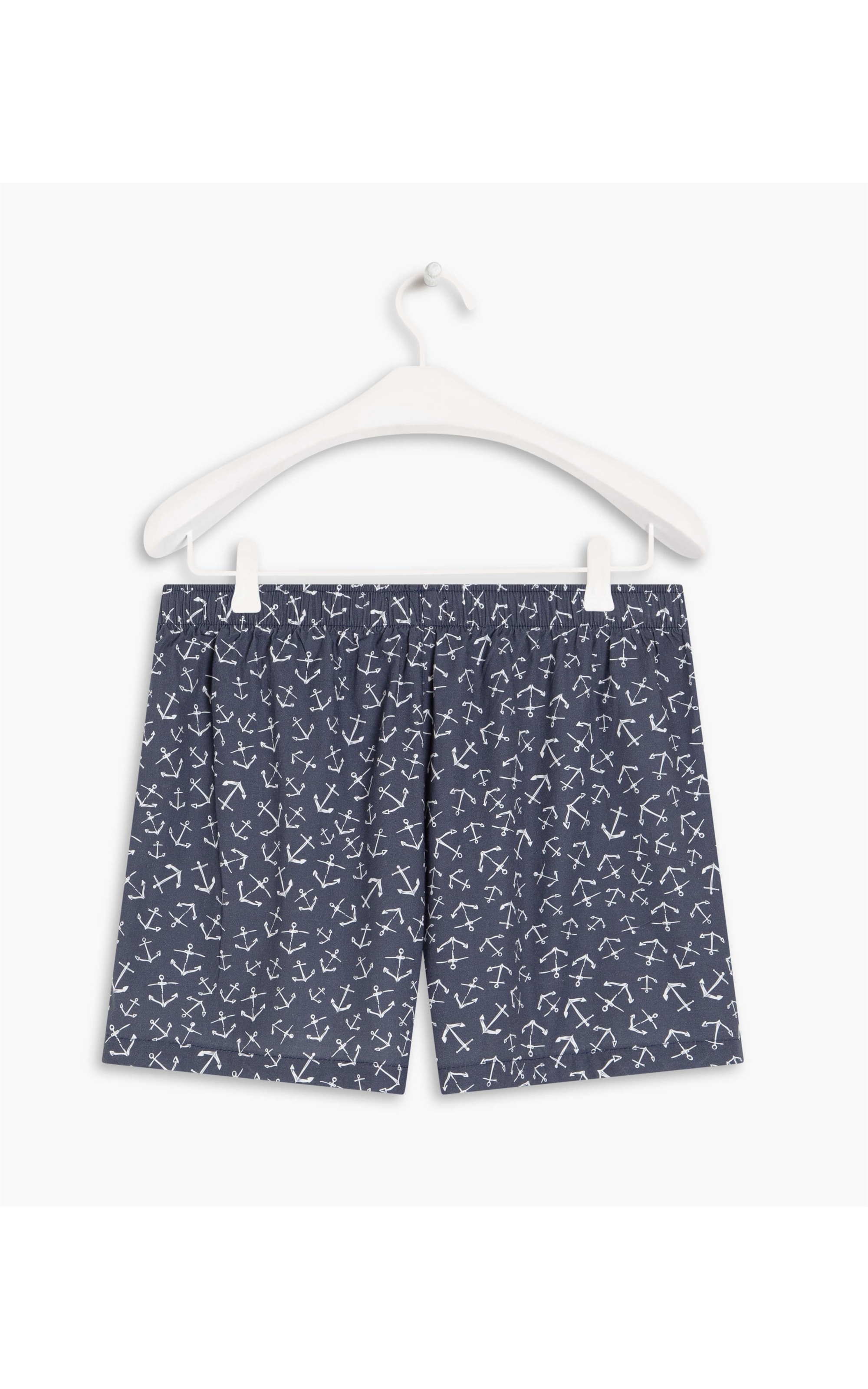 Boxer Algodão Est Ancoras Dark Navy