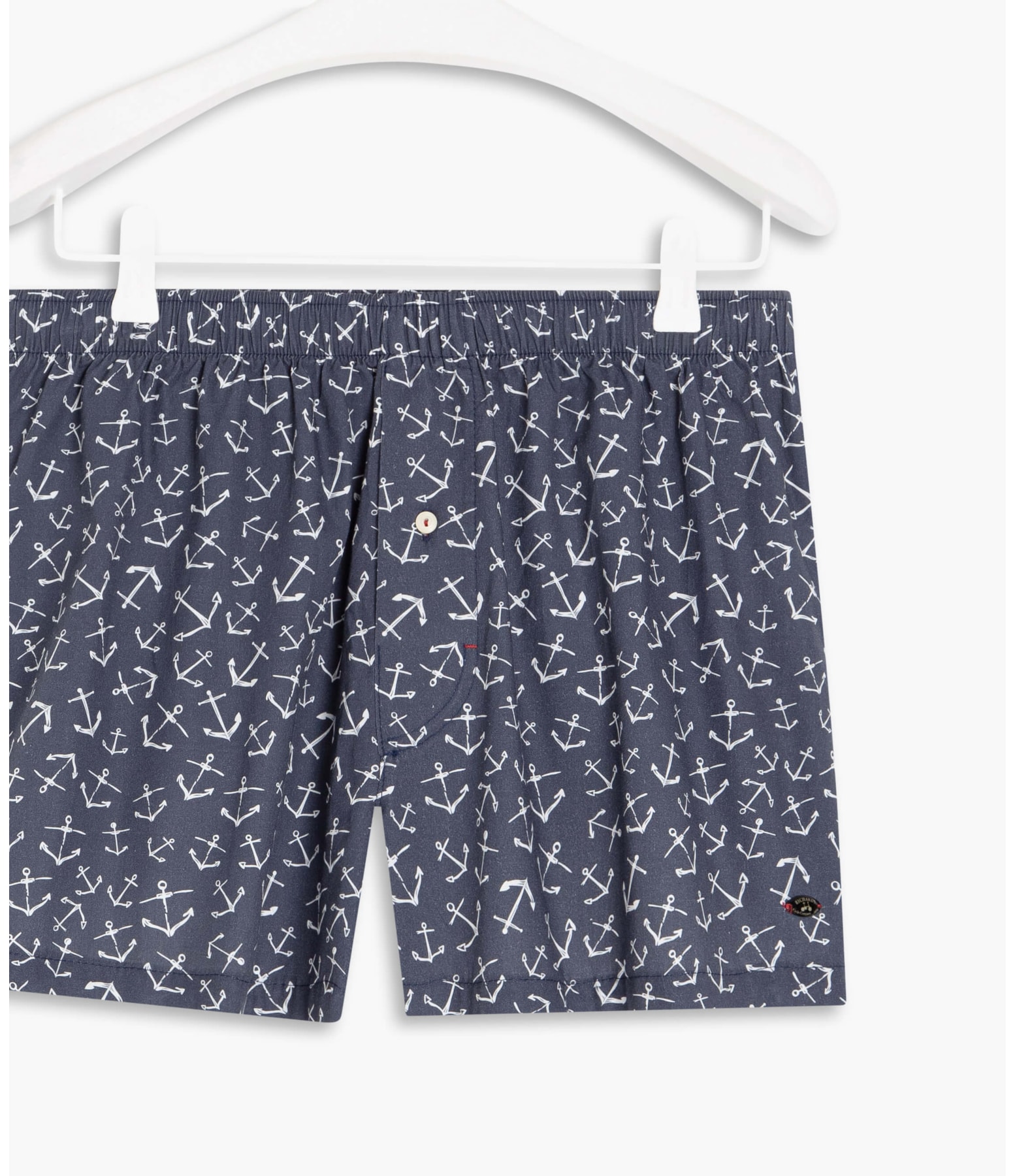 Boxer Algodão Est Ancoras Dark Navy