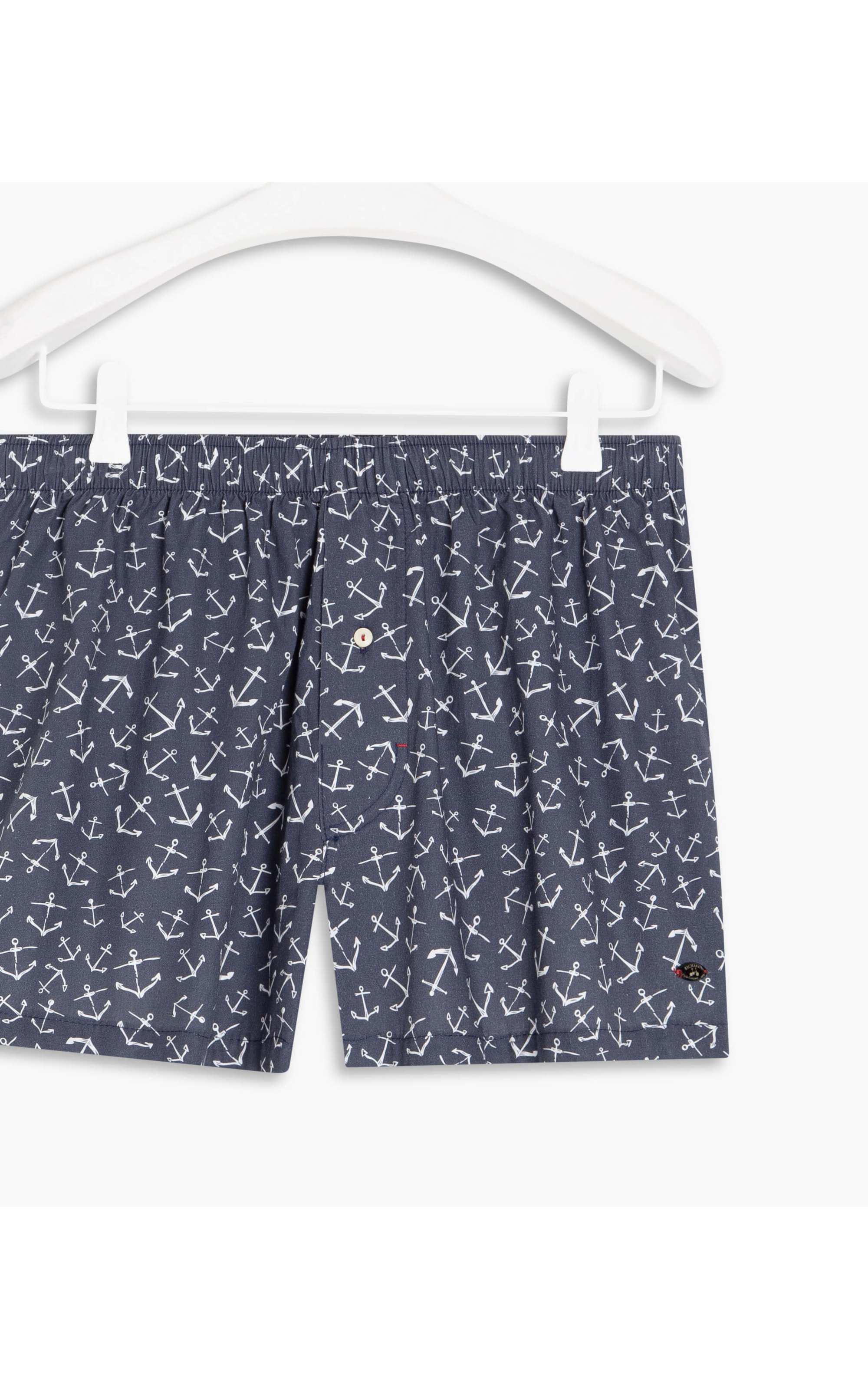 Boxer Algodão Est Ancoras Dark Navy