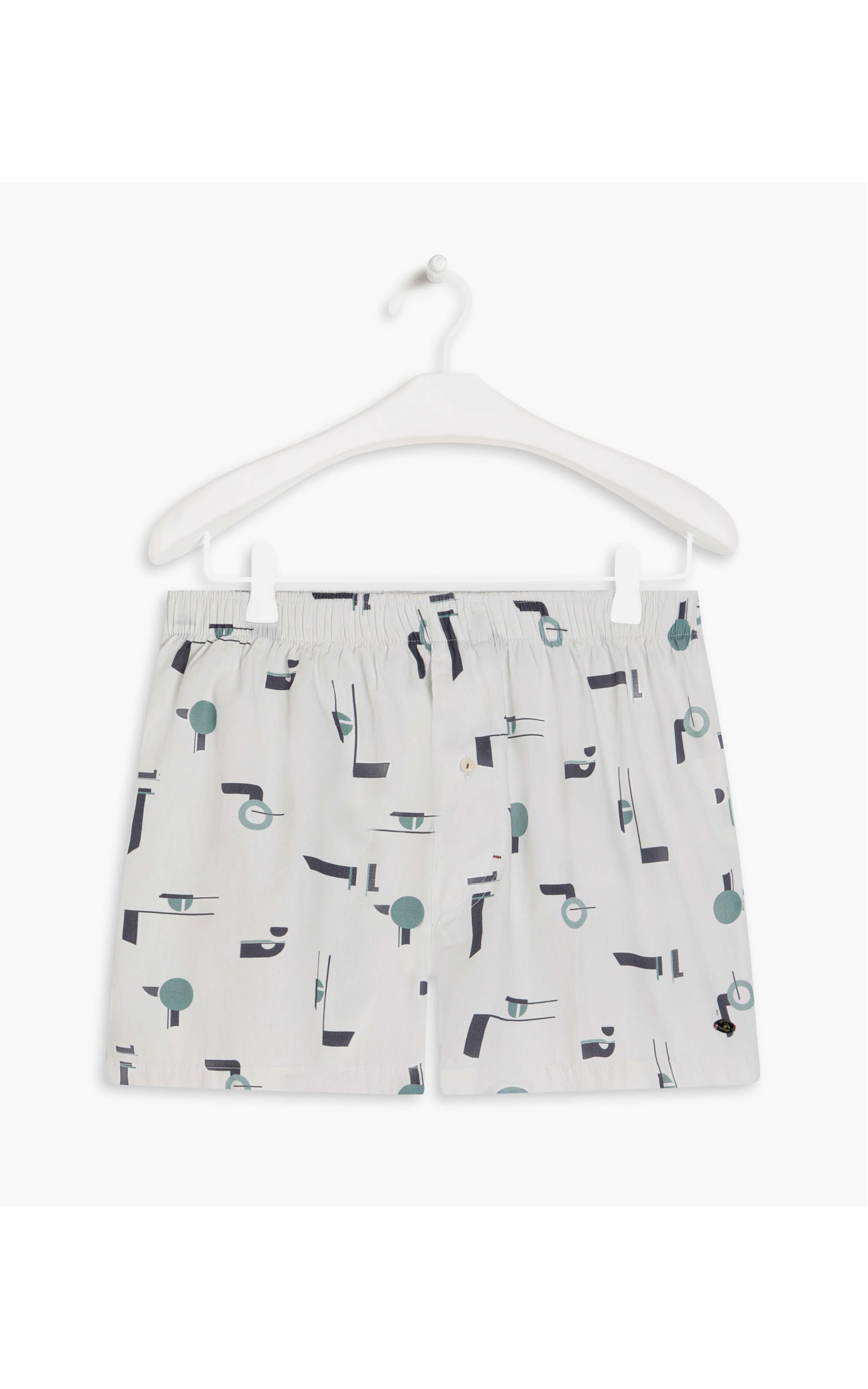 Boxer Algodão Est Geometrica Branco