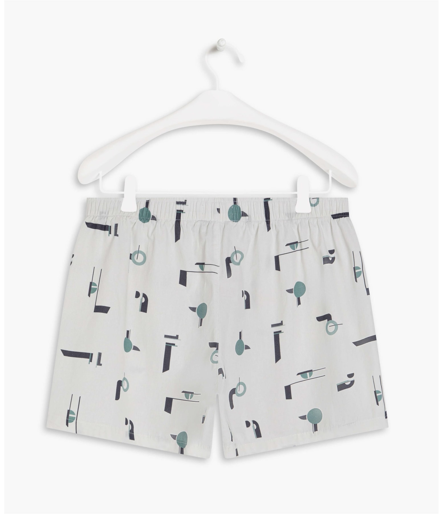 Boxer Algodão Est Geometrica Branco
