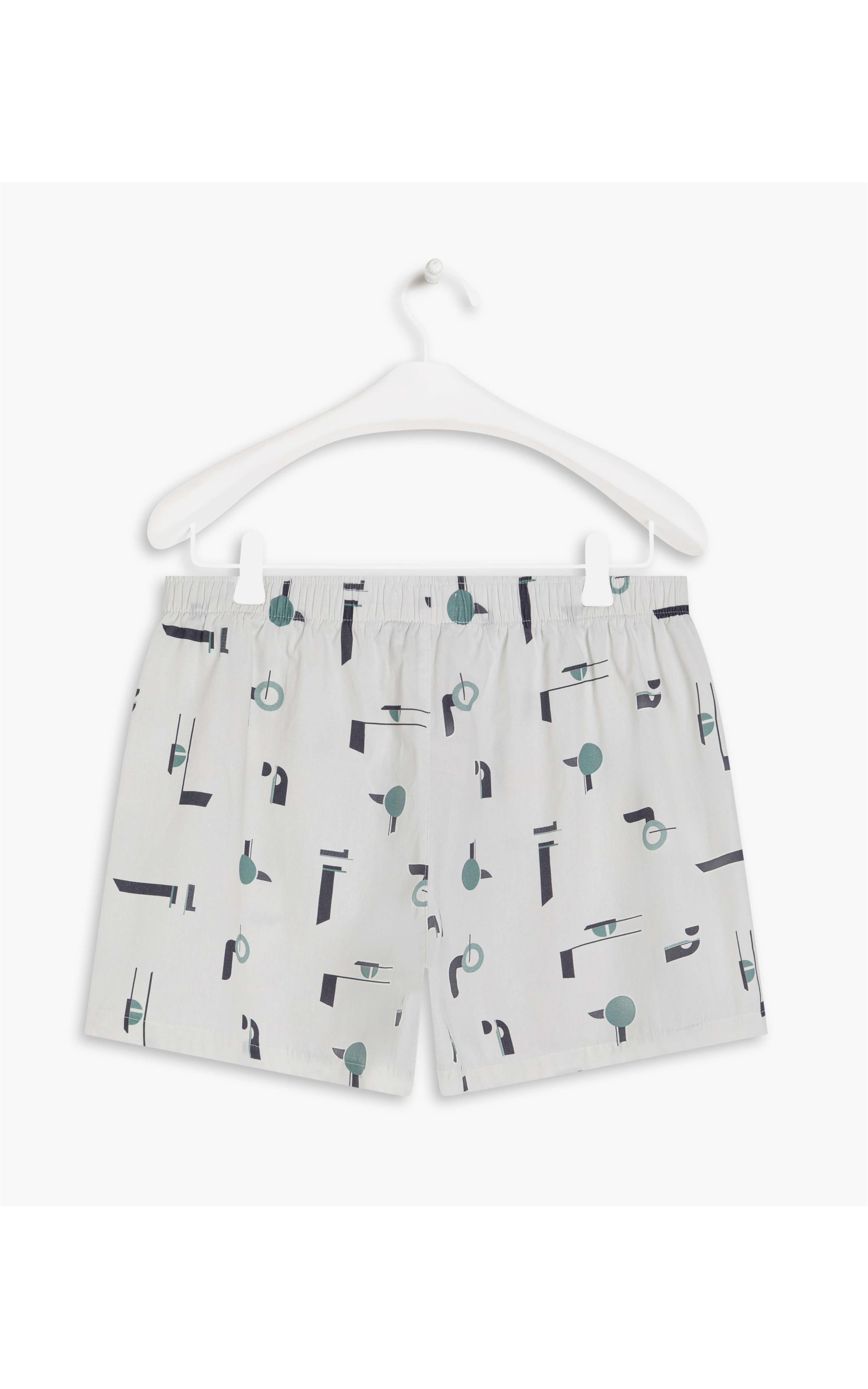 Boxer Algodão Est Geometrica Branco