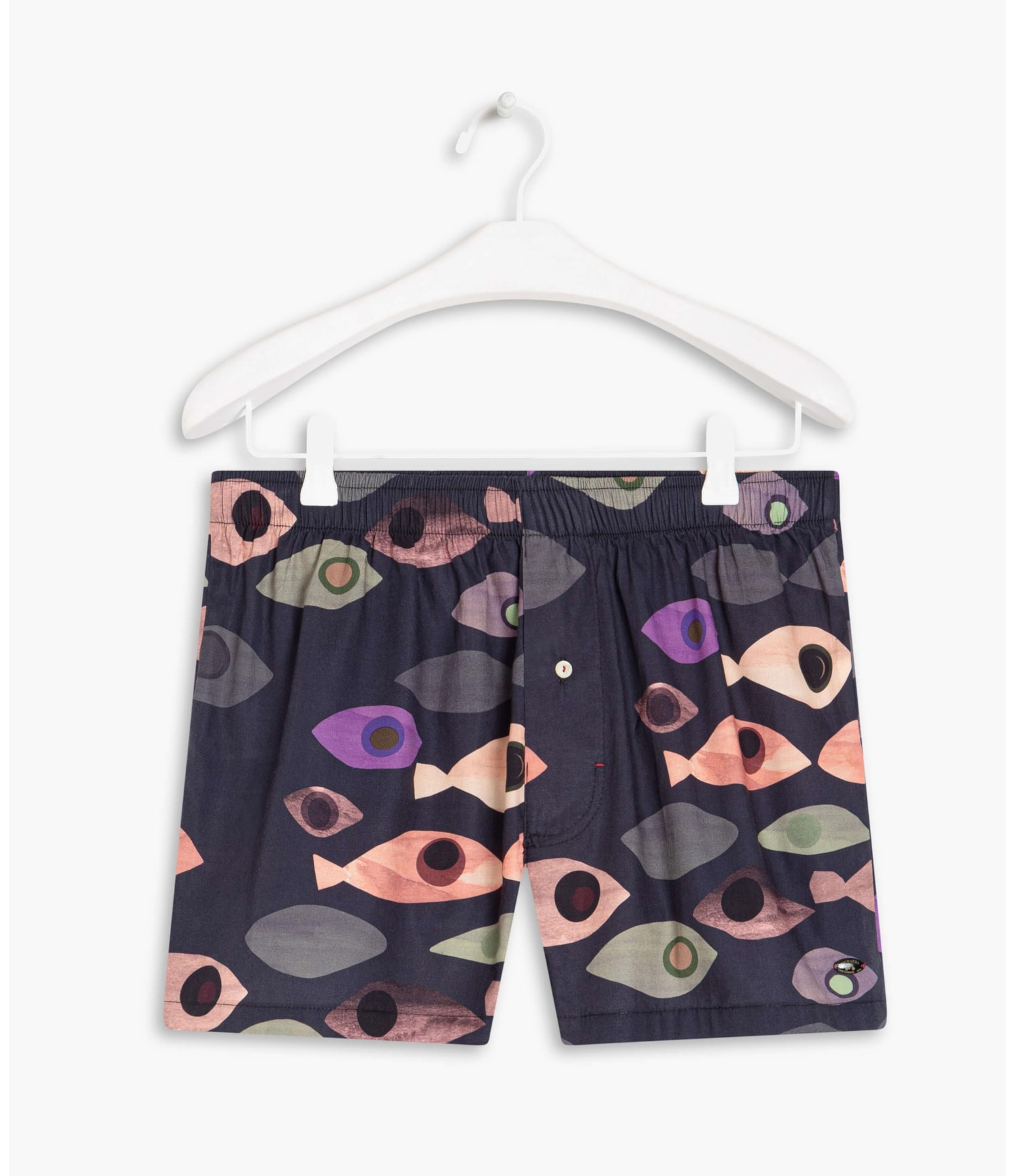 Boxer Algodão Est Peixes Dark Navy