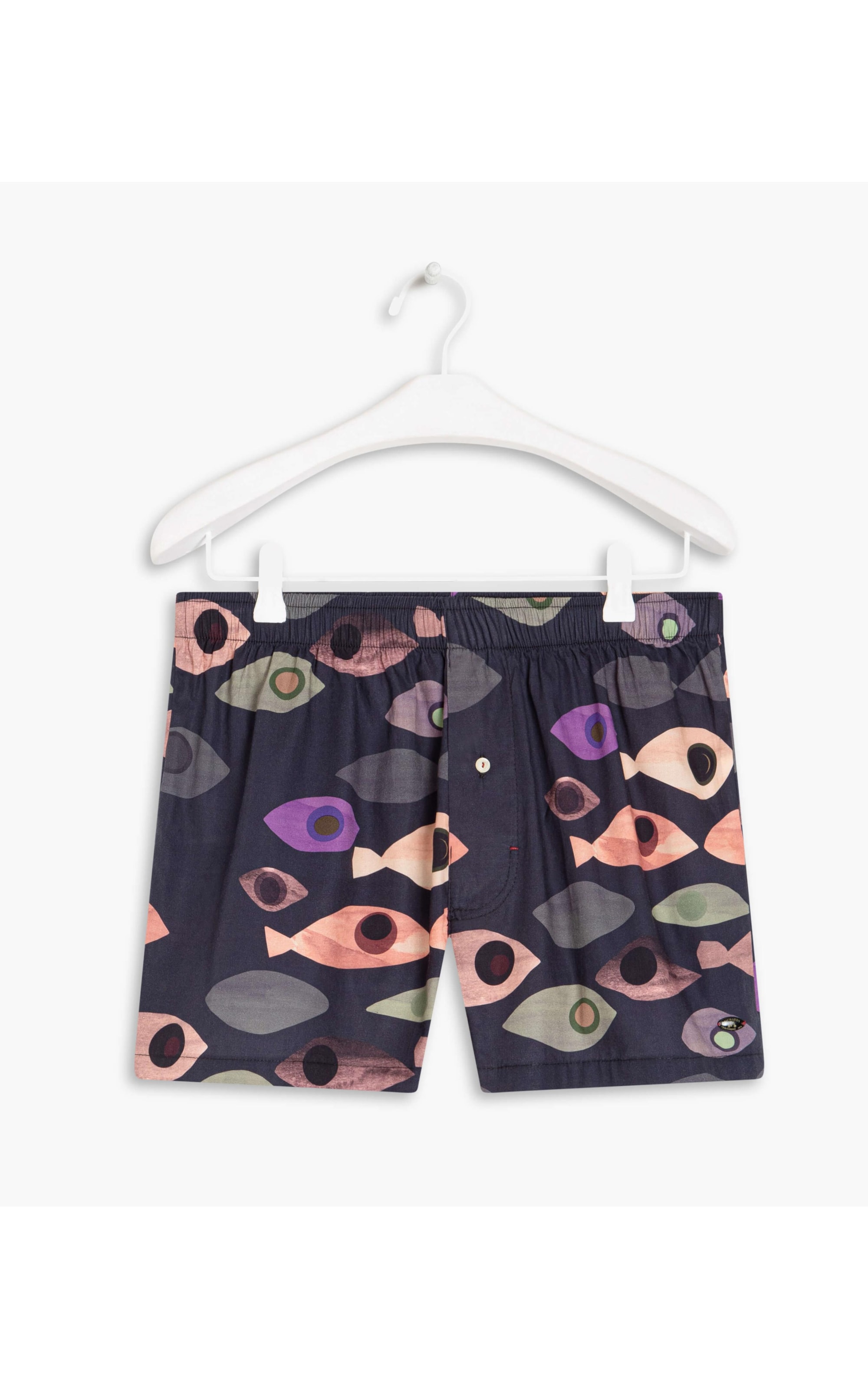 Boxer Algodão Est Peixes Dark Navy