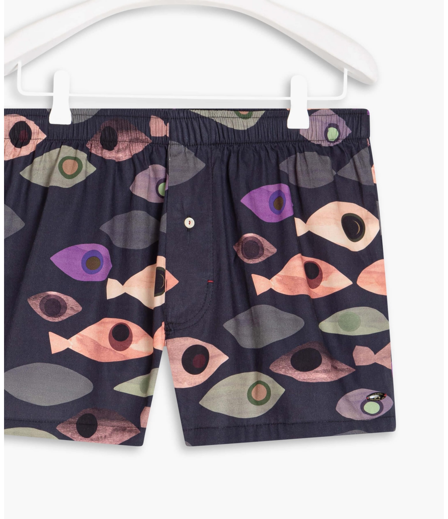 Boxer Algodão Est Peixes Dark Navy