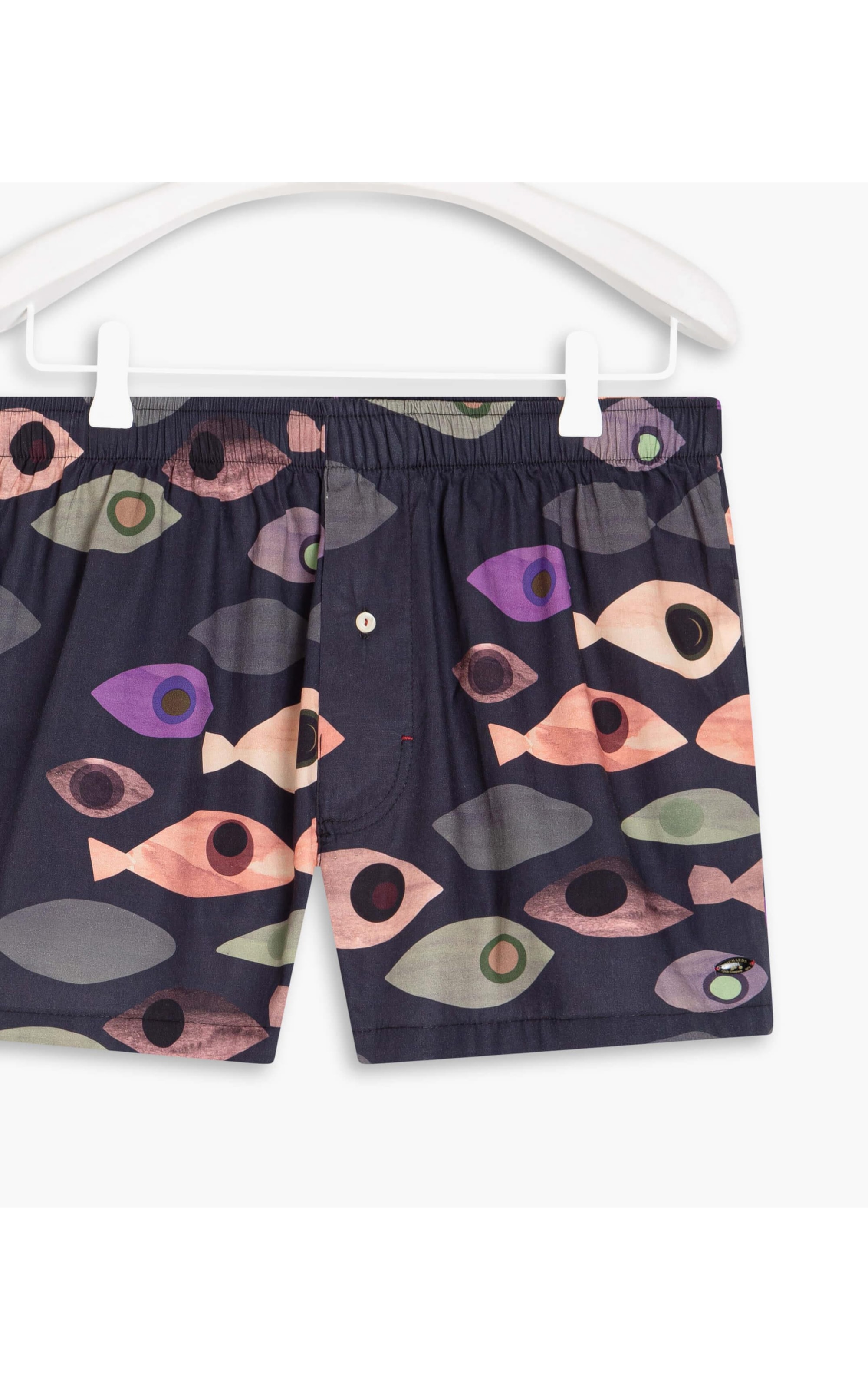 Boxer Algodão Est Peixes Dark Navy