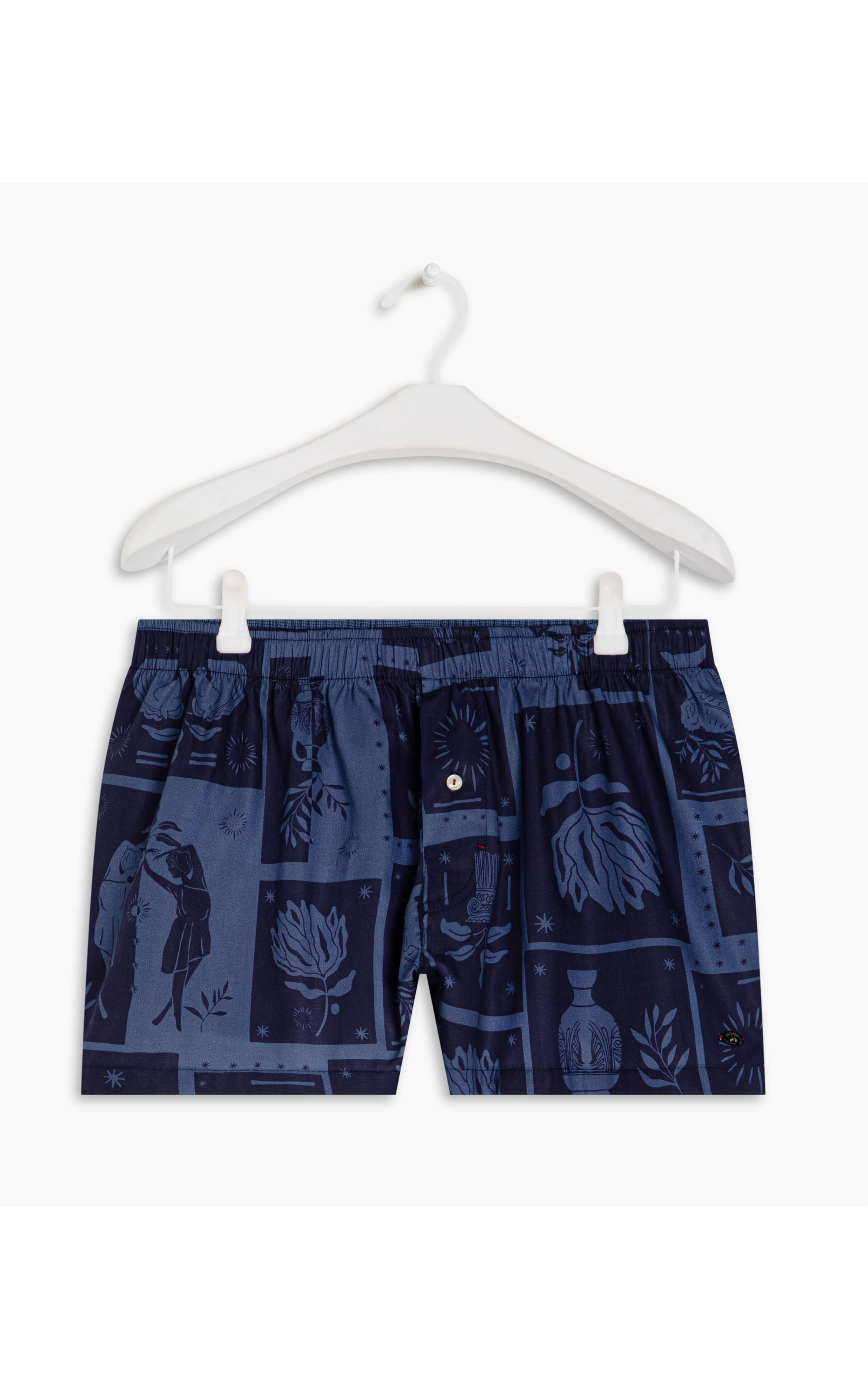 Boxer Algodão Estampa Grecia Marinho