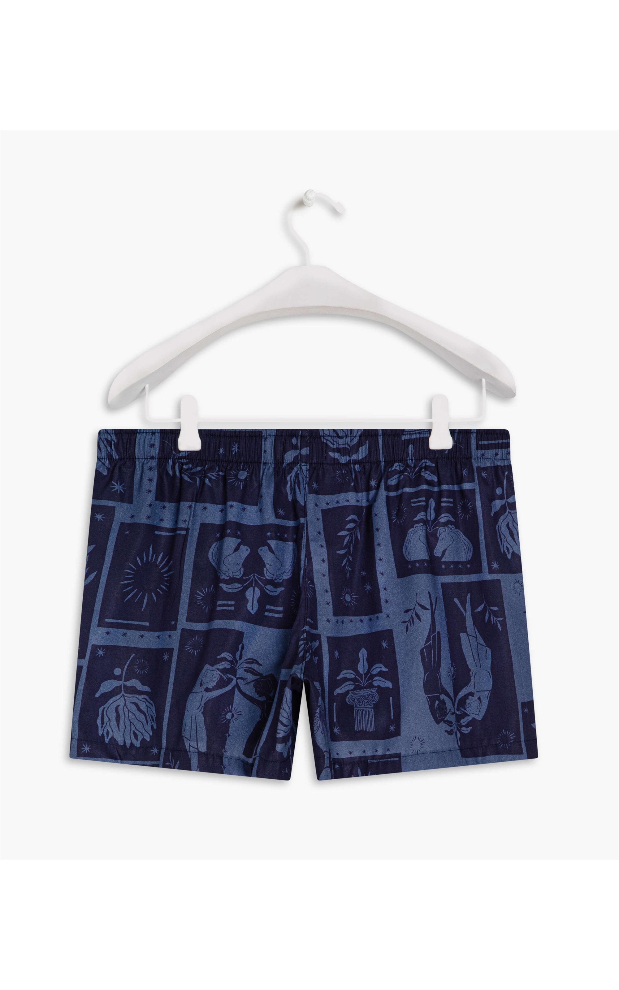 Boxer Algodão Estampa Grecia Marinho