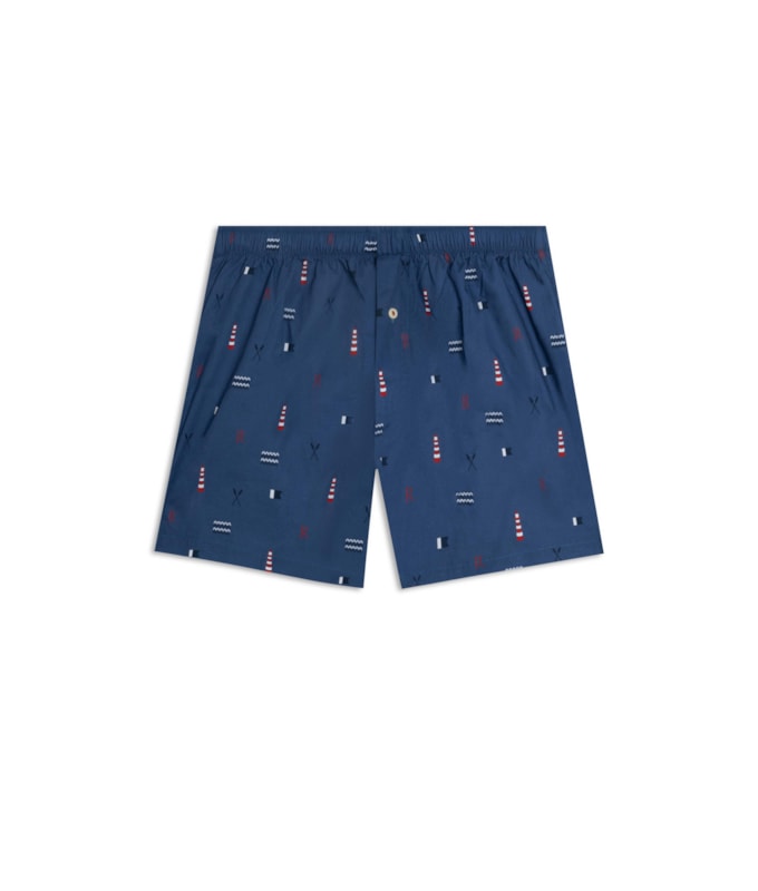  Boxer Algodao Farol Azul Bic