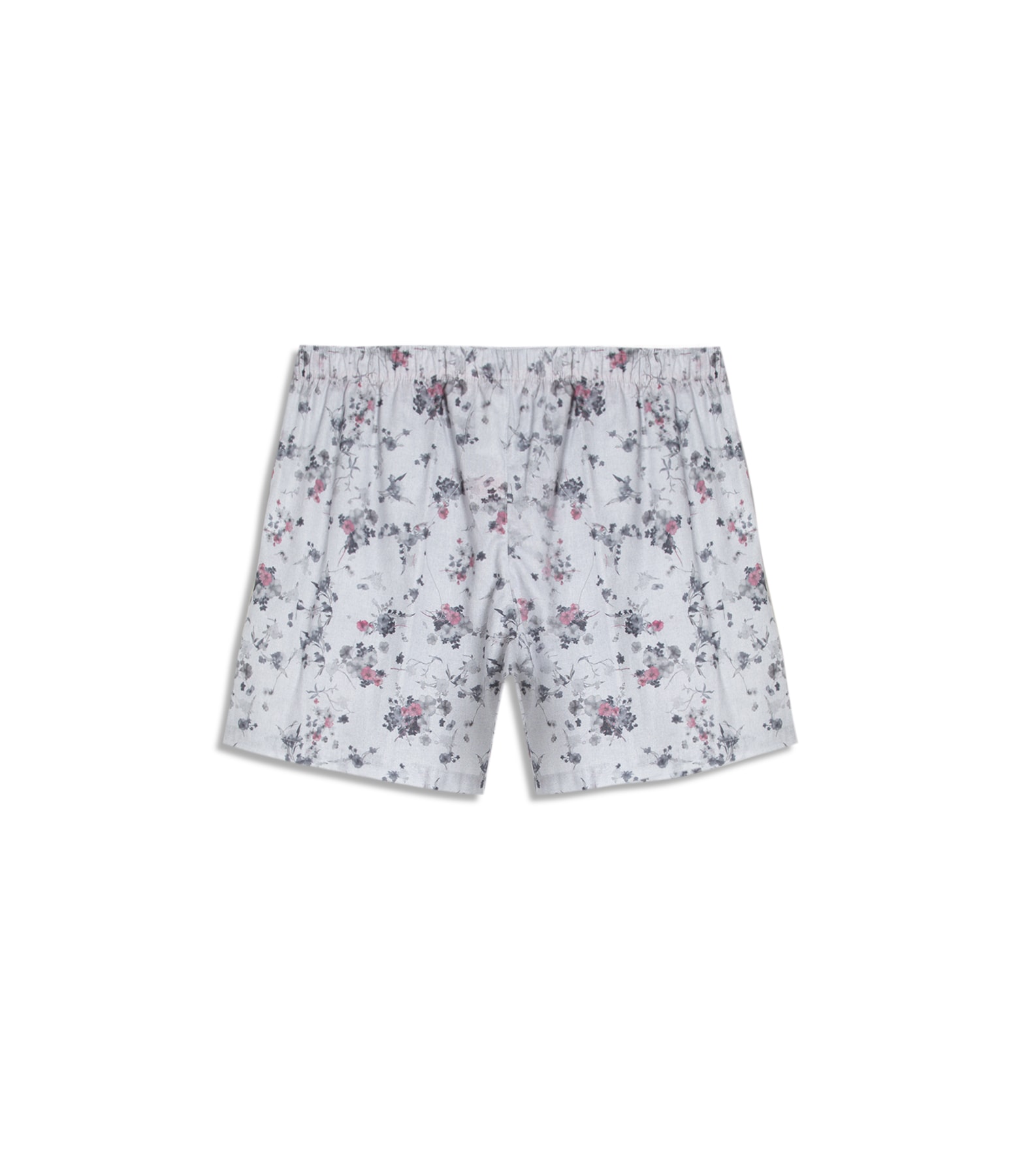 Boxer Algodao Flower Cinza Claro