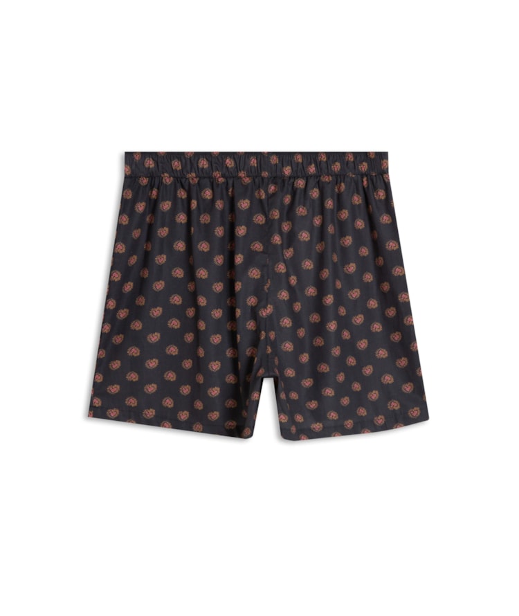 Boxer Algodao Hearts Charcoal