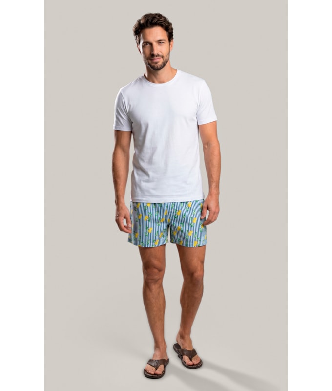 Boxer Algodao Limoni Marinho