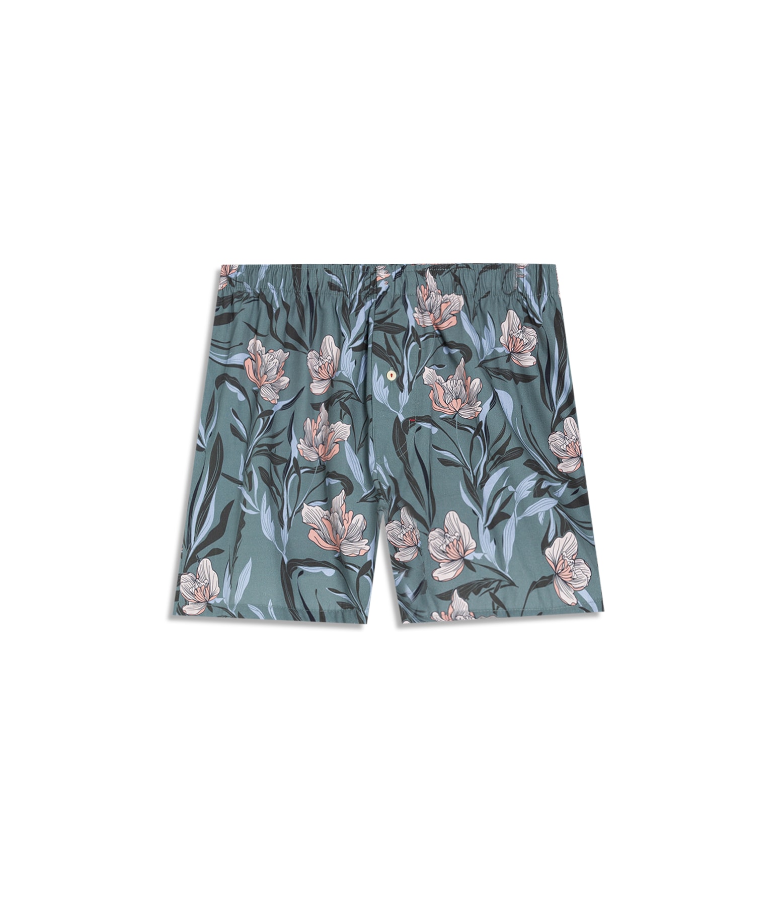 Boxer Algodão Malibu Floral Areia