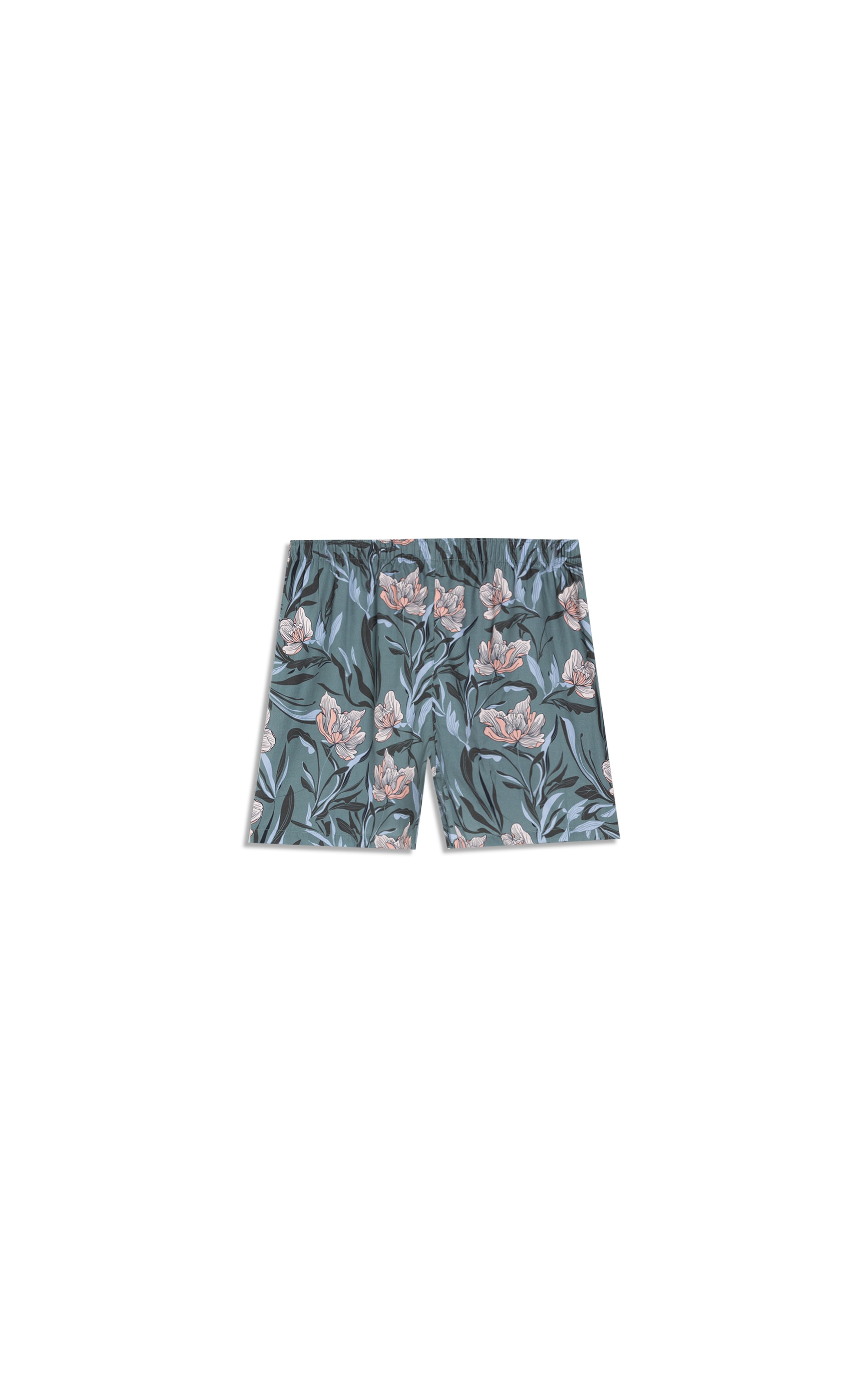 Boxer Algodão Malibu Floral Areia