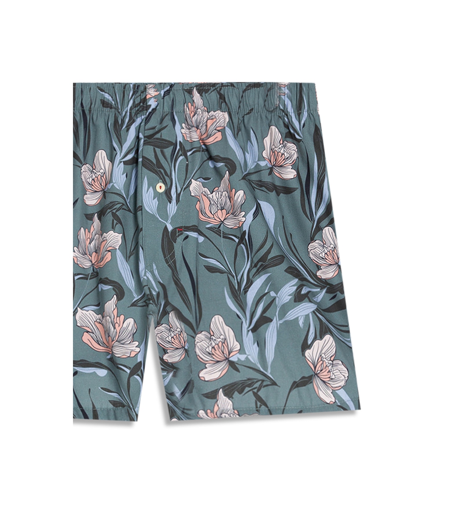 Boxer Algodão Malibu Floral Areia
