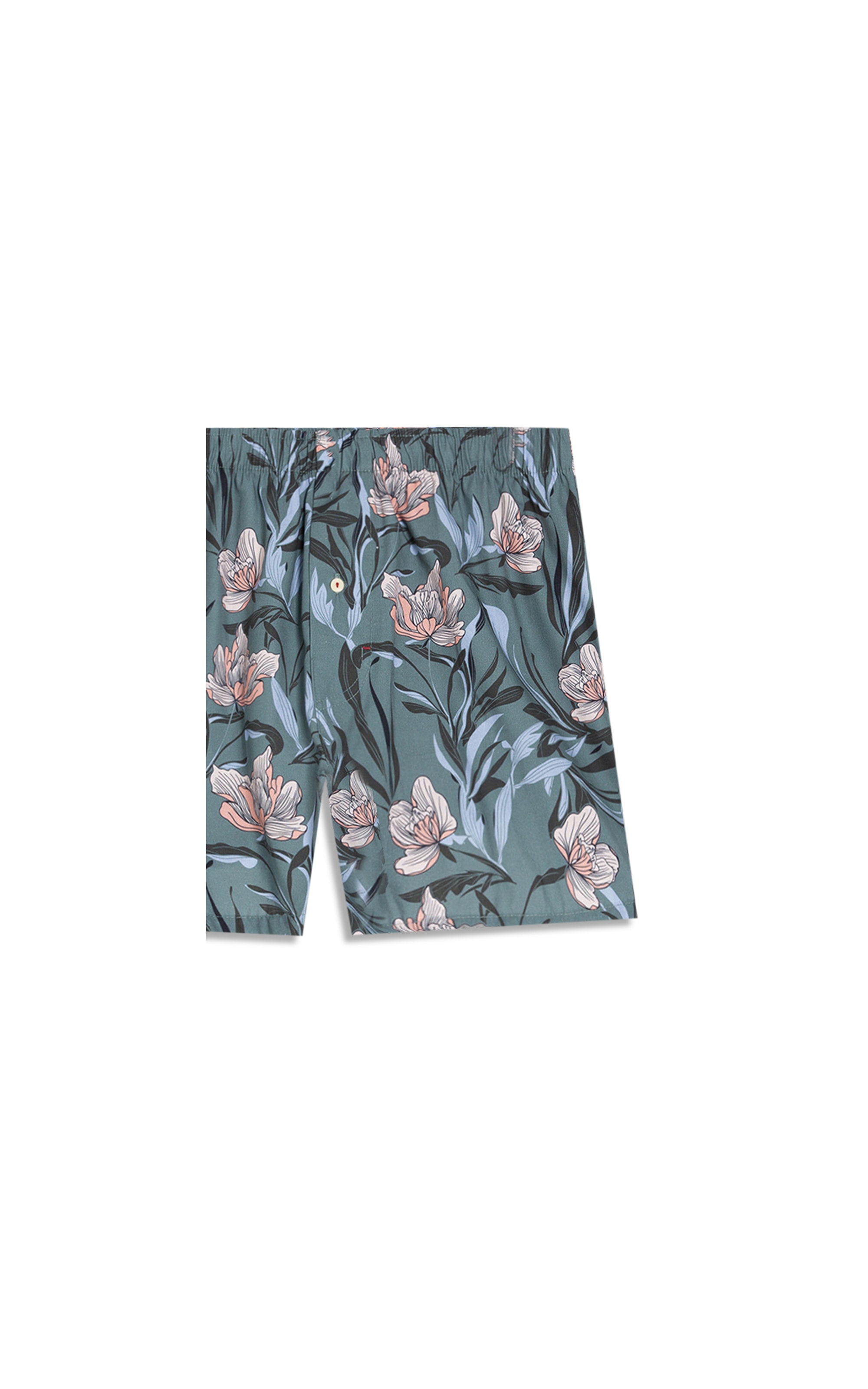 Boxer Algodão Malibu Floral Areia